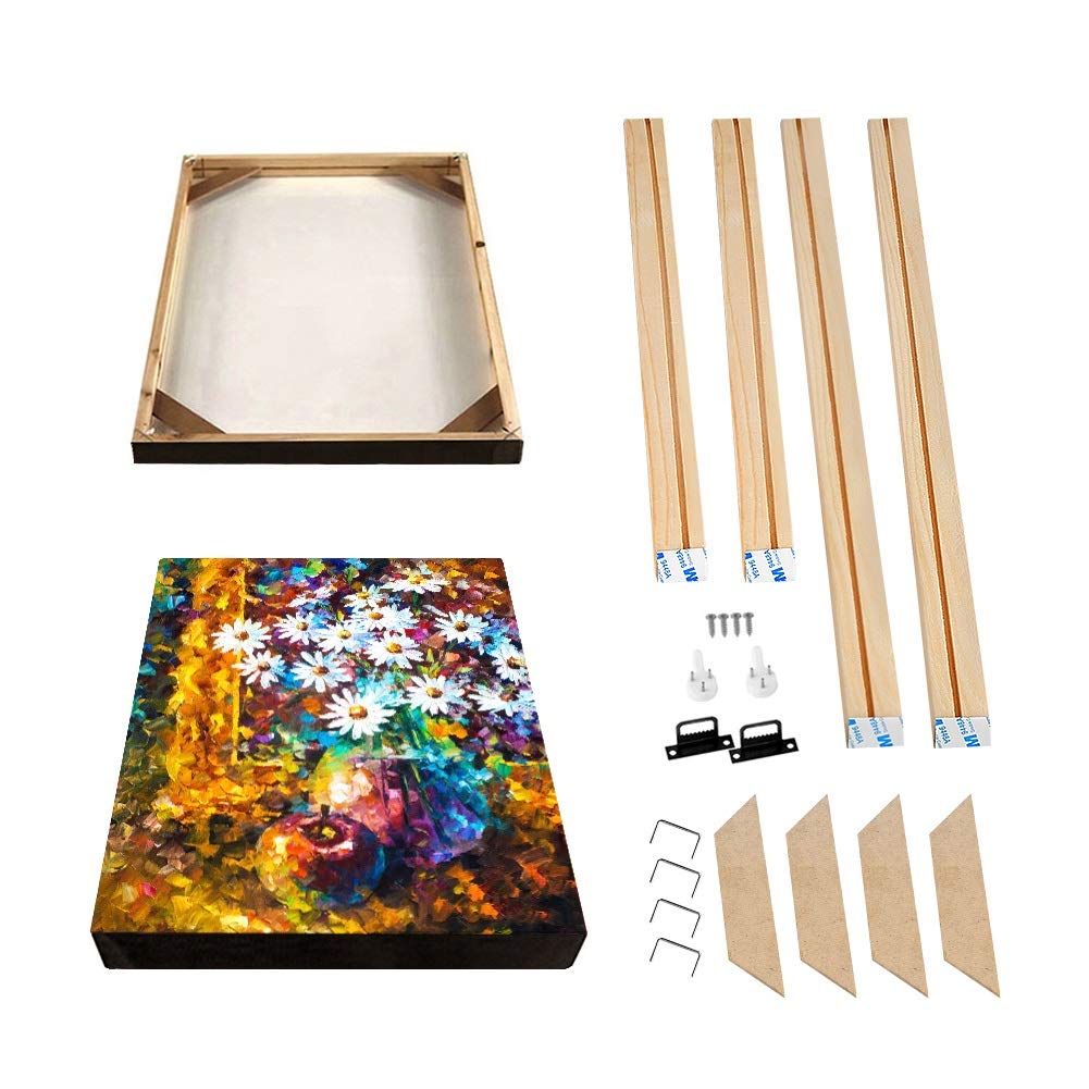 NIMUDU DIY Wooden Photo Frame - 30x50cm Canvas Stretcher Bar for Oil Paintings, Prints & Gallery Art - Perfect for Home Wall Decor & Living Room Display