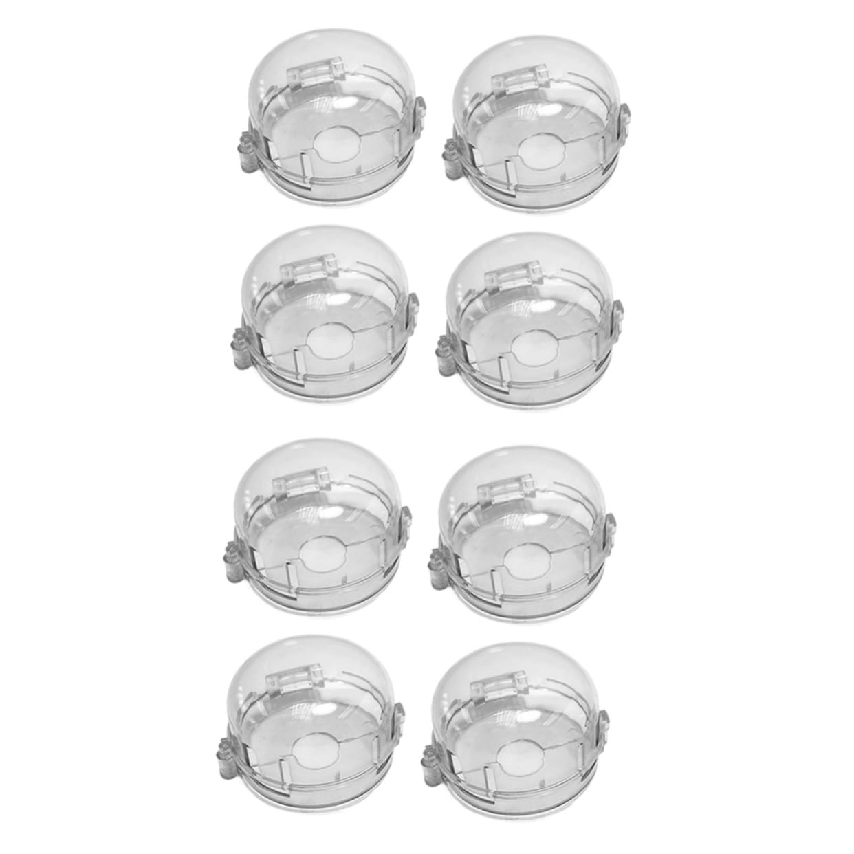 8-Piece Child Proof Stove Knob Covers - White Plastic Kitchen Safety Covers for Oven & Stove Switch Protection - Perfect for Baby Proofing & Pet Safety in Homes with Toddlers