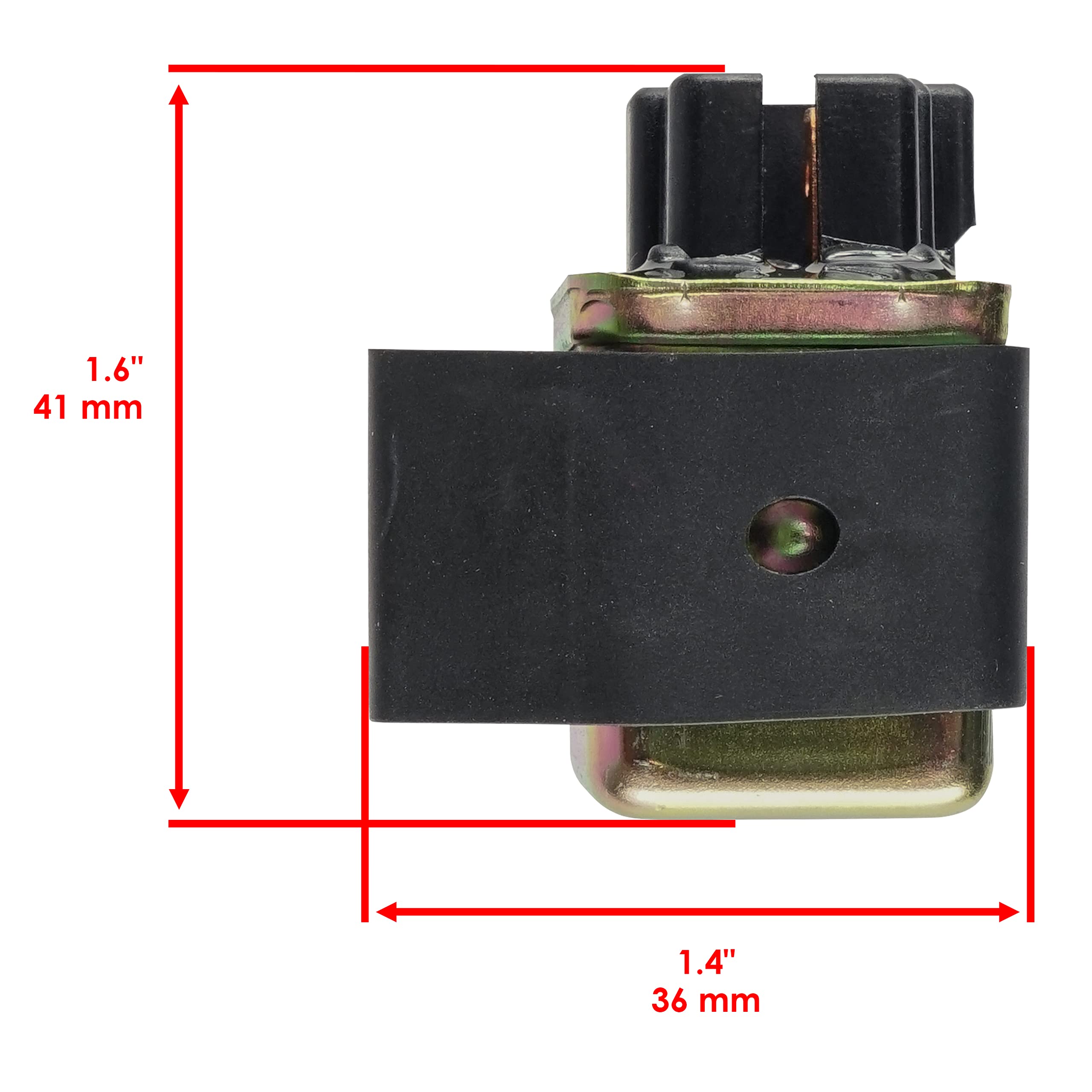 Caltric Starter Relay Solenoid Switch for Polaris Scrambler 90 & 90X (2001-2003) - ATV Motorcycle Replacement Part for Off-Road Adventures & Trail Riding