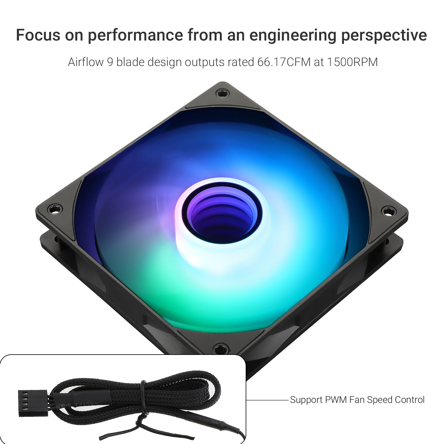 Thermalright TL-C12B-S V3 120mm ARGB PWM CPU Case Fan - 4-Pin Silent Cooling Fan with S-FDB Bearing & Mirror Light Effect (3-Pack) - Perfect for Gaming PC, Workstation, and Desktop Computer Cooling