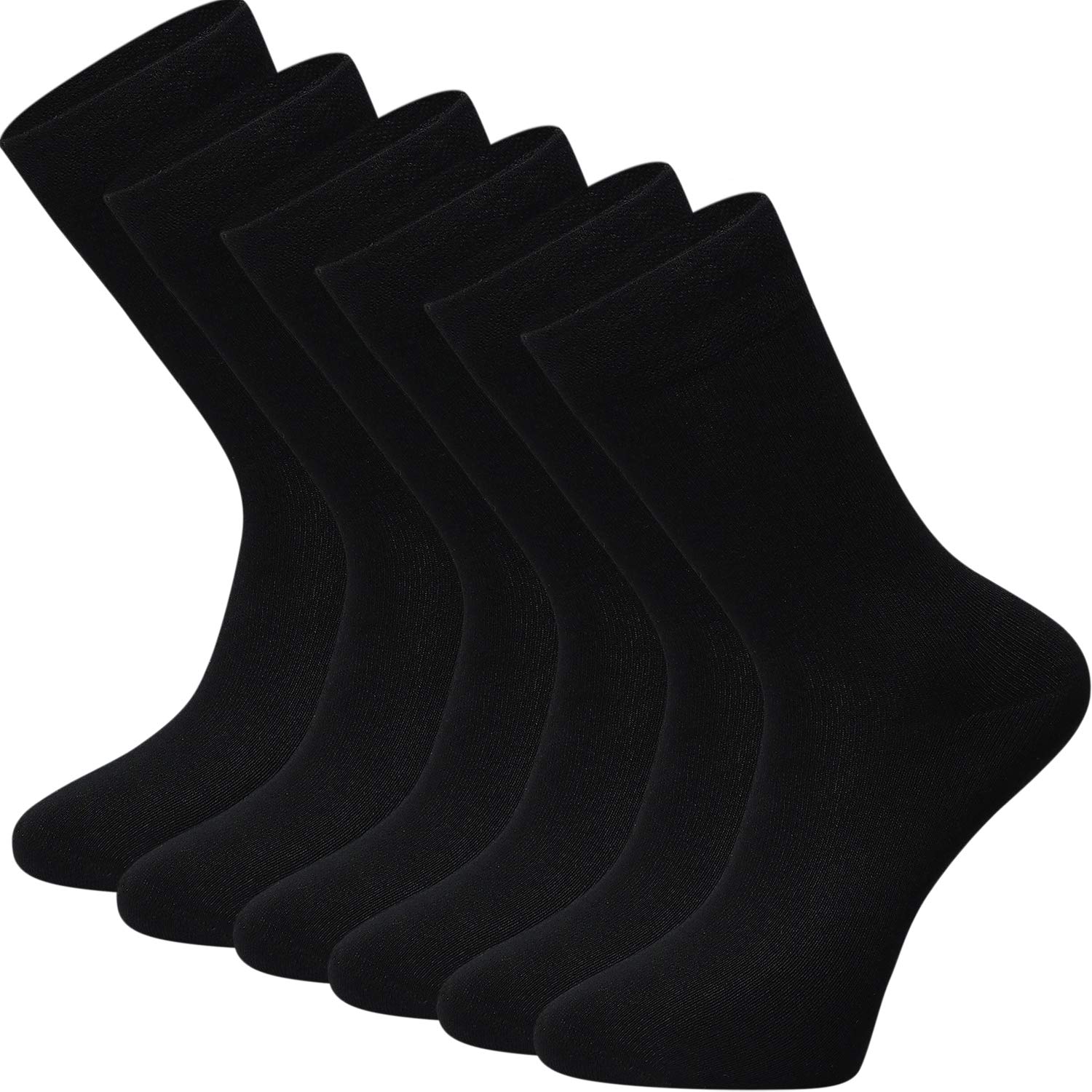 HOBBY TRENDY Bamboo Socks for Men & Women - Ultra Soft Dress & Trouser Socks (6-Pair Pack) - Perfect for Office, Formal Events & Everyday Comfort