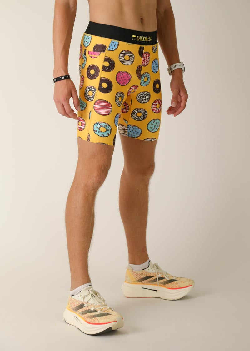 Men's Running Half Tights with Moisture-Wicking Fabric - Salty Donuts 8