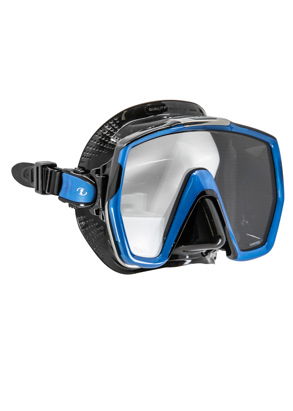 Tusa Freedom HD Scuba Diving Mask - Fishtail Blue/Black for Snorkeling, Spearfishing & Underwater Photography