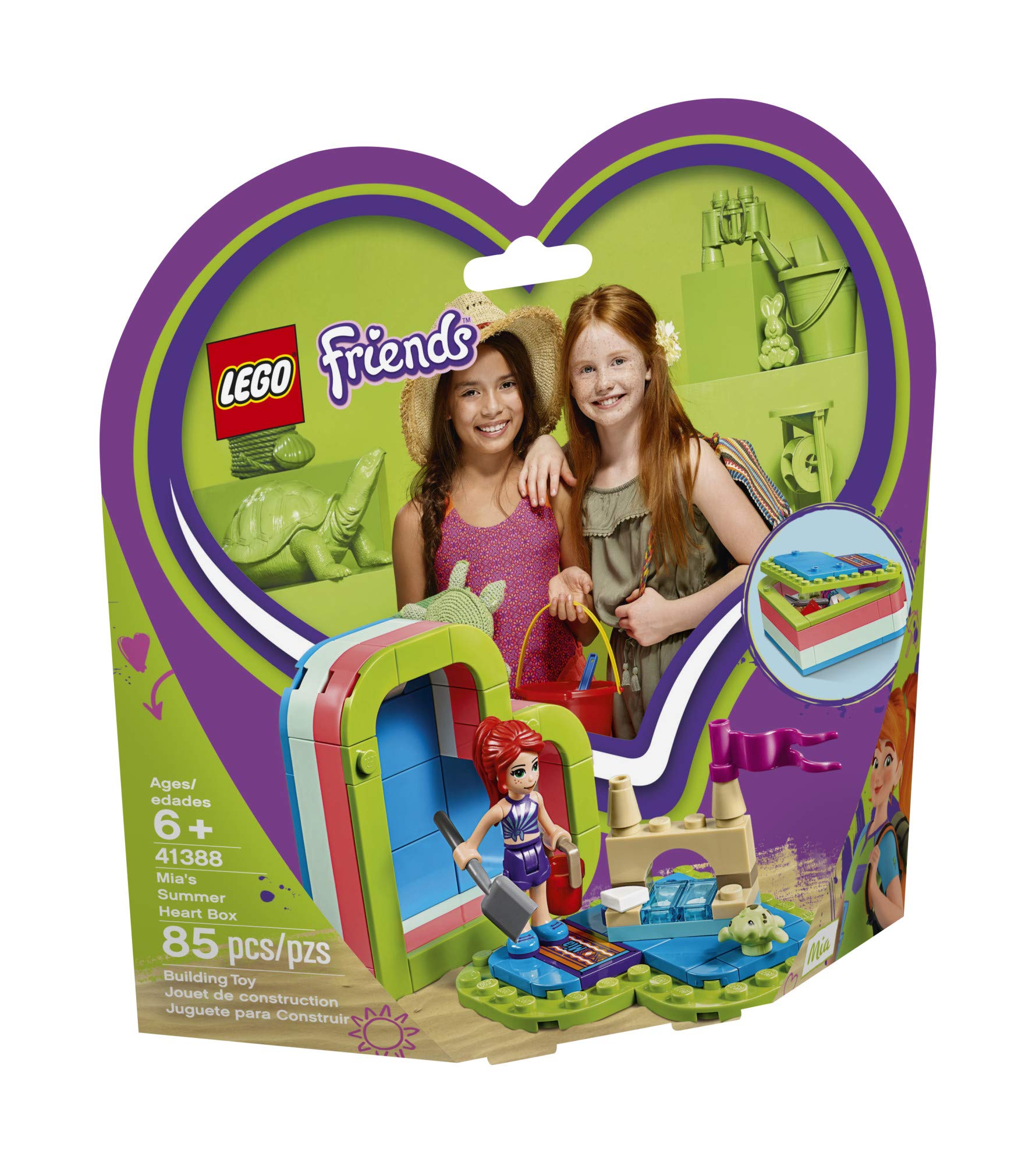 LEGO Friends Mia’s Summer Heart Box 41388 Building Kit (85 Pieces) - Creative Construction Toy for Kids, Perfect for Birthday Gifts & Summer Playtime