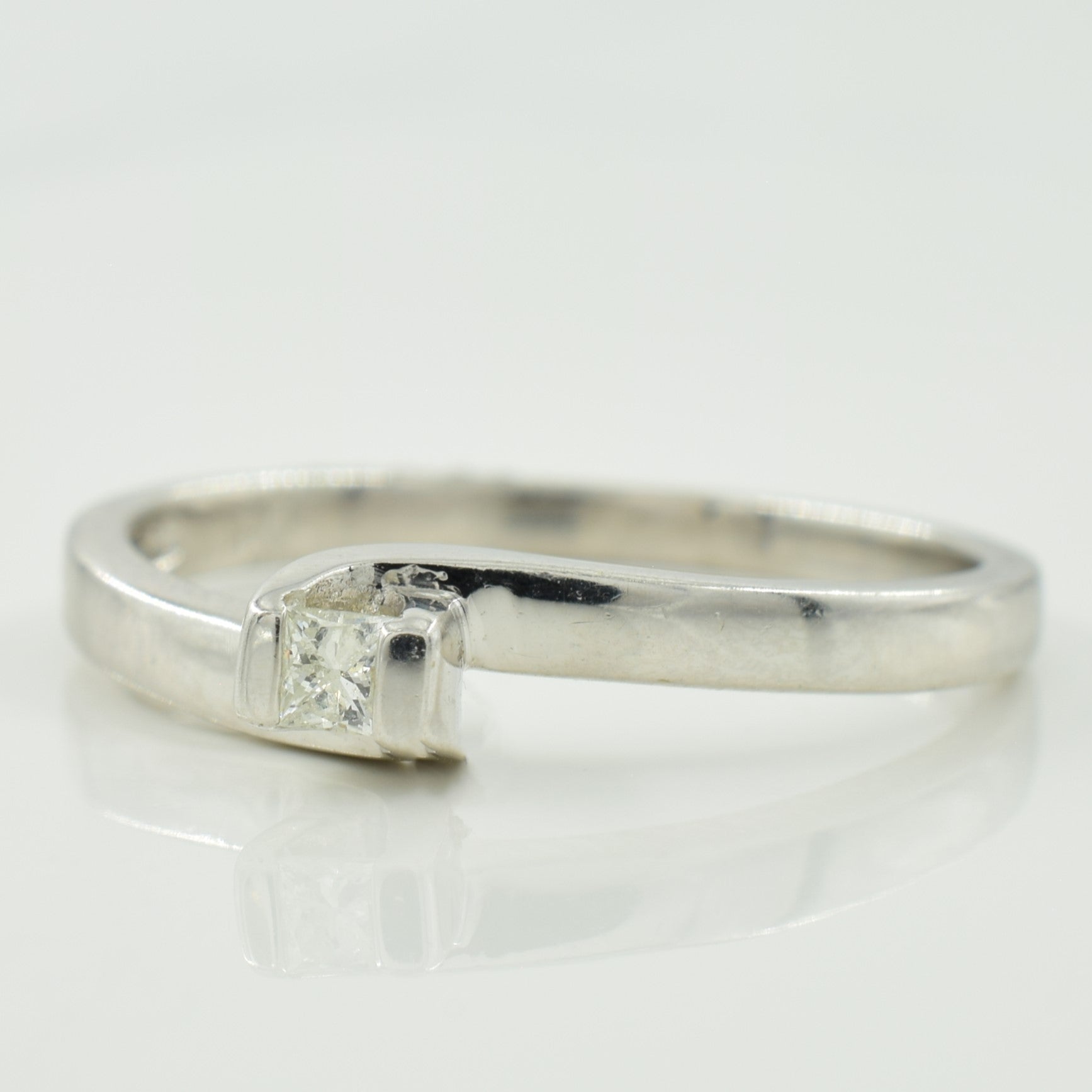 0.06ct Diamond Bypass Ring - Size 6.75 | Elegant Wedding Band, Anniversary Gift for Her | Perfect for Engagement, Proposal & Special Occasions