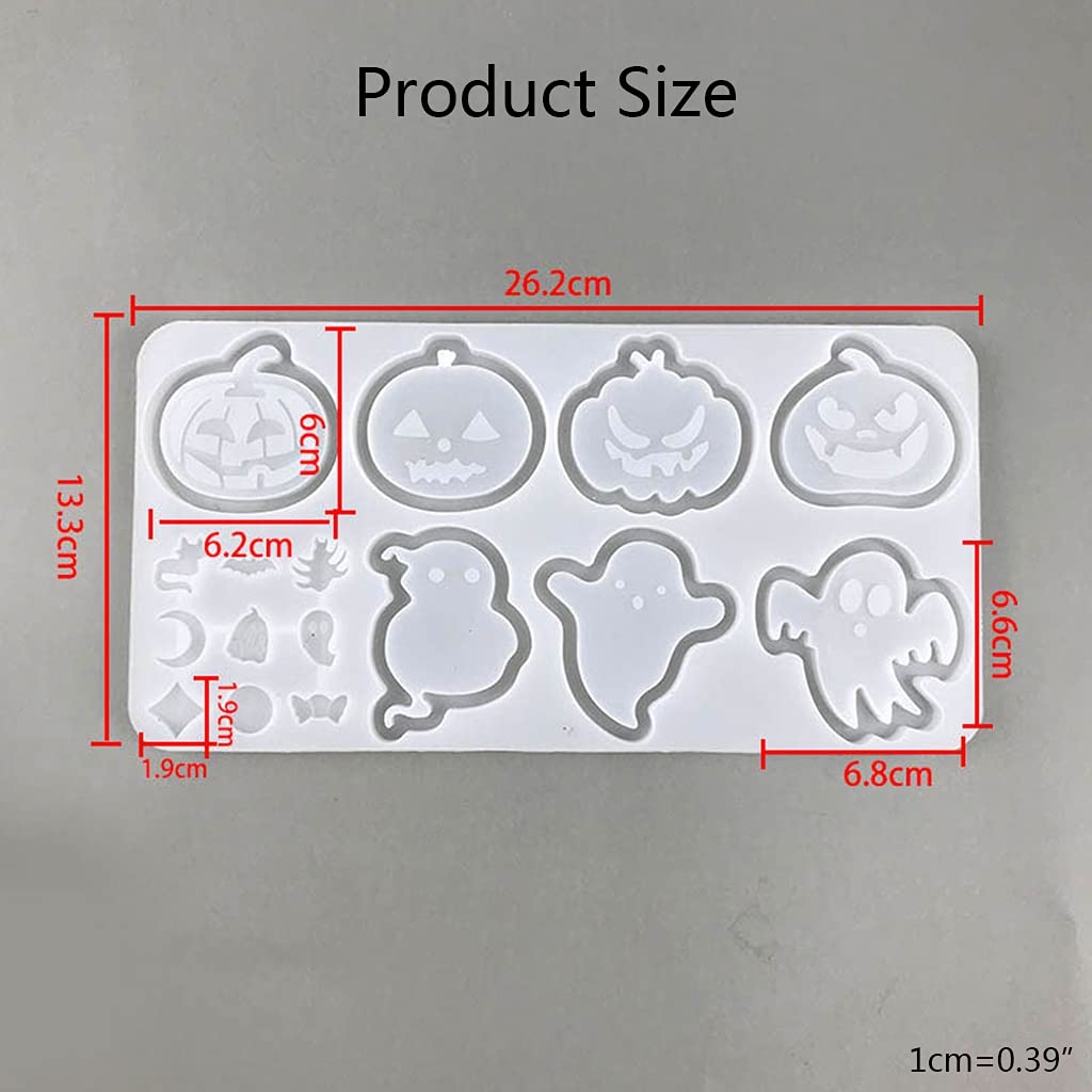 Epoxy Resin Halloween Quicksand Silicone Mold - DIY Jewelry Keychain Pendant Craft Making Kit for Resin Art, Halloween Decorations - Perfect for DIY Gifts, Cosplay Accessories & Home Decor