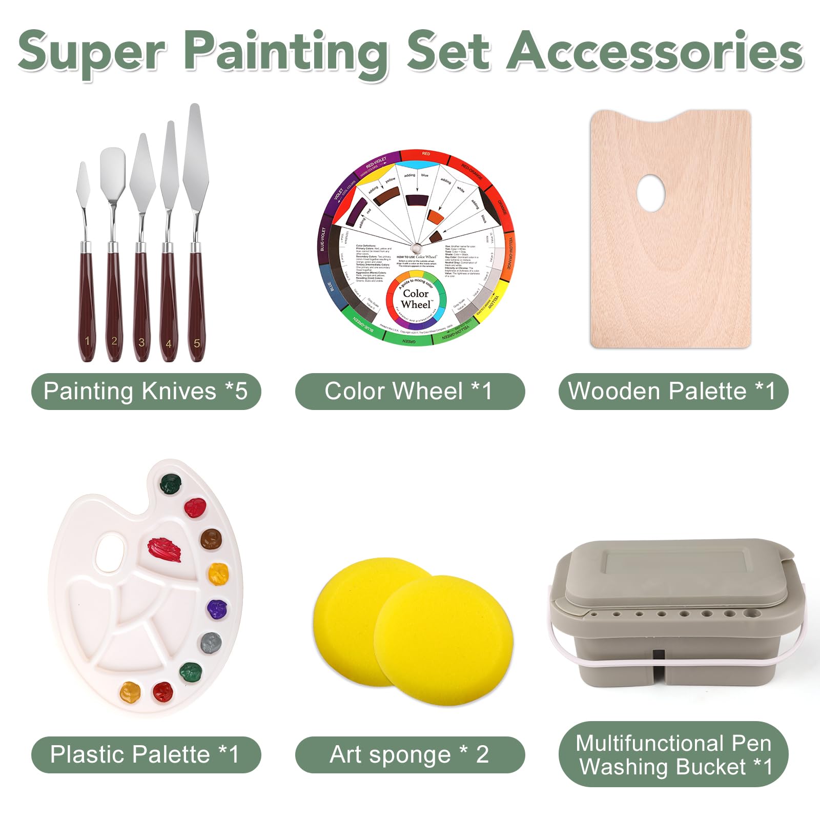 ESRICH 166-Piece Deluxe Painting Set for Adults & Kids - 96 Oil, Watercolor, Gouache & Acrylic Paints with 45 Brushes, Metal/Wooden Easels, Canvas & Paper Pads - Complete Artist Painting Supplies Kit for Beginners, Professionals & Classroom Use