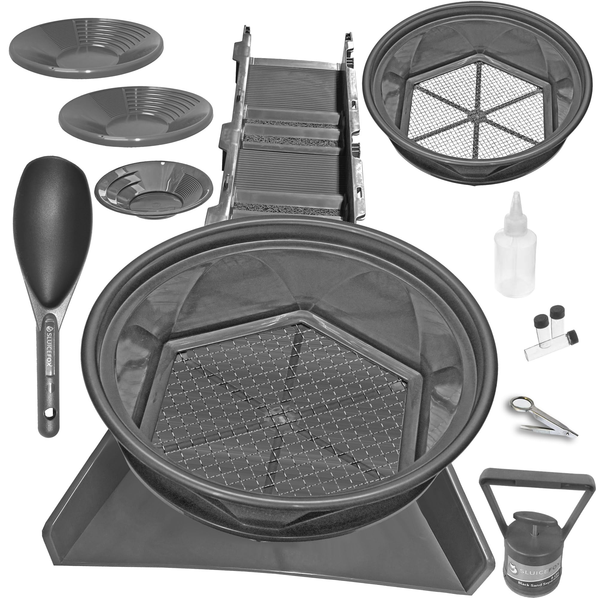 Sluice Fox Gold Panning Kit with Sluice Box - Complete Prospecting Equipment for Gold Mining, Panning & Outdoor Adventures