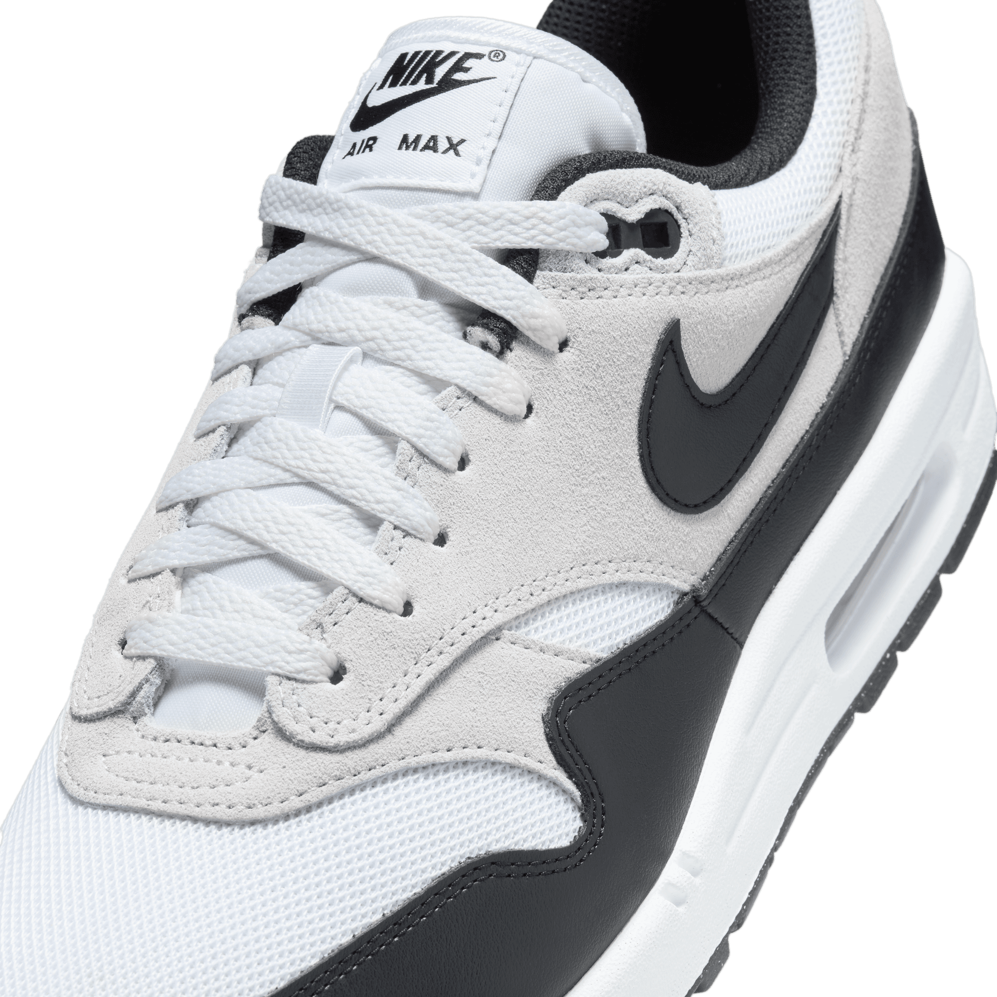 Nike Air Max 1 Essential Sneakers - White/Black/Pure Platinum for Men & Women | Comfortable Running Shoes for Gym, Workout & Casual Wear