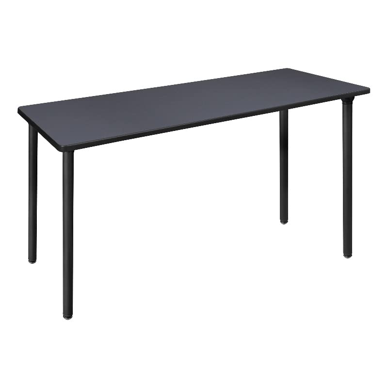 Regency Kee Folding Training Tables - Medium Size Grey & Black Portable Folding Tables for Office, Classroom, Conference & Events - Durable & Space-Saving Design