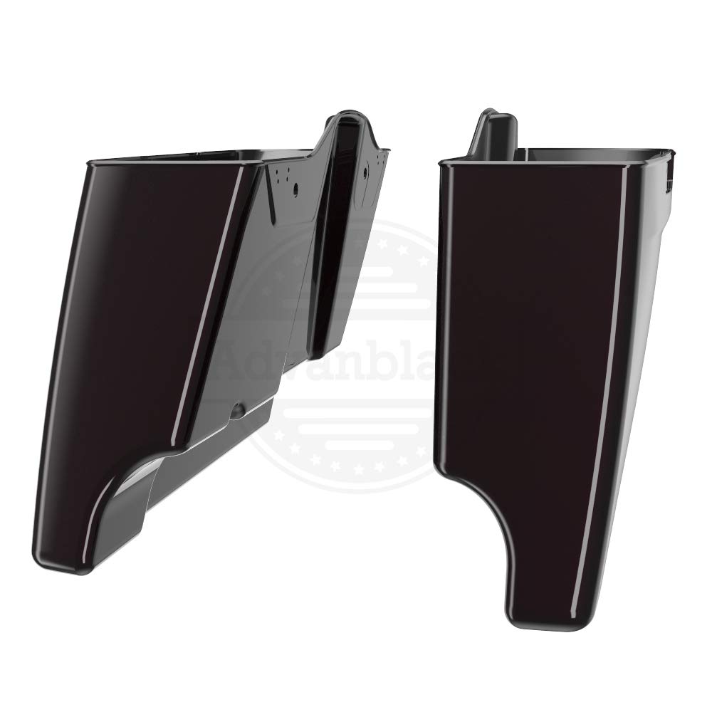 Blackened Cayenne Harley Stretch Saddle Bags & Fender Extension - Motorcycle Luggage Accessories for 2014+ Harley Davidson Touring Models - Perfect for Long Rides and Road Trips