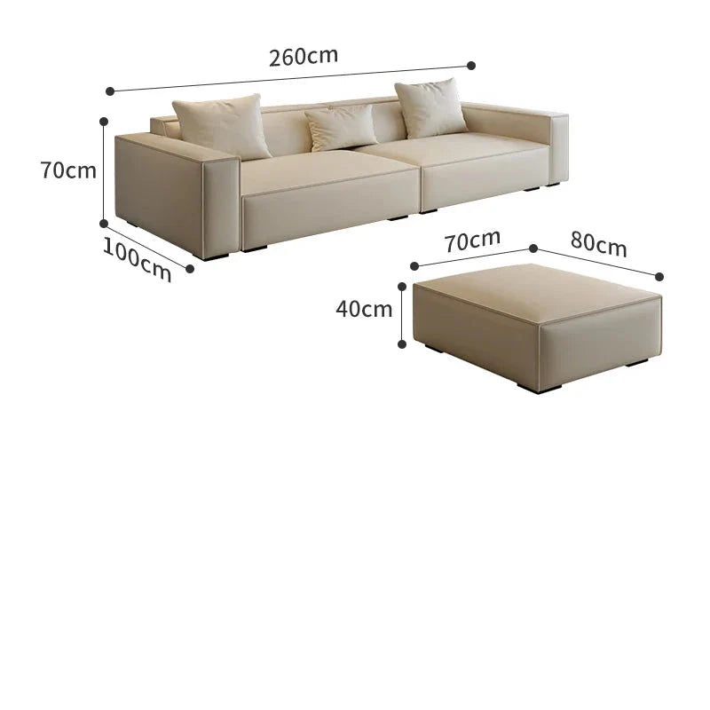 Modern Tofu Minimalist Lounge Sofa Set - 3-Piece Contemporary Fabric Sectional Couch for Small Spaces, Living Room, Apartment & Studio - Perfect for Relaxing, Entertaining & Compact Urban Living