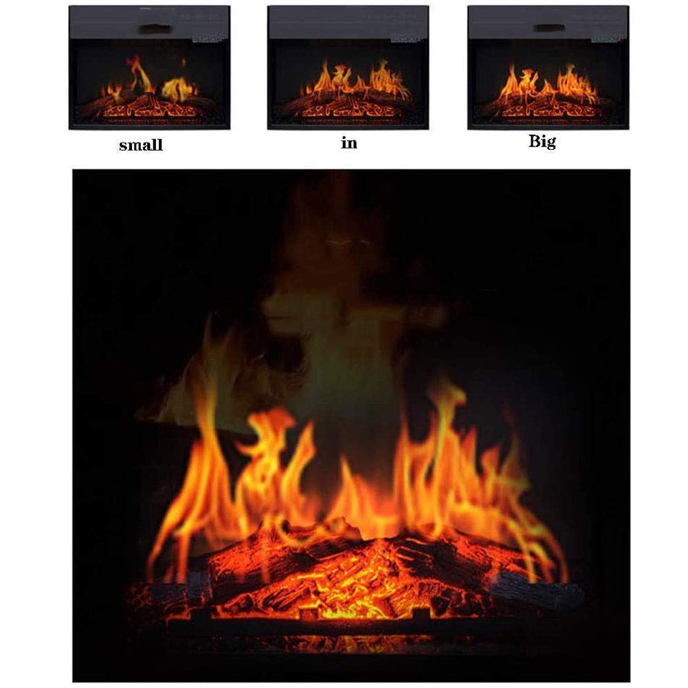 Haeter Silent Electric Fireplace Stove - 1400W Freestanding Heater with Realistic 3D Flame Effect & Large Viewing Window - White Electric Fireplace for Living Room, Bedroom & Office - Energy Efficient Space Heater for Winter Warmth