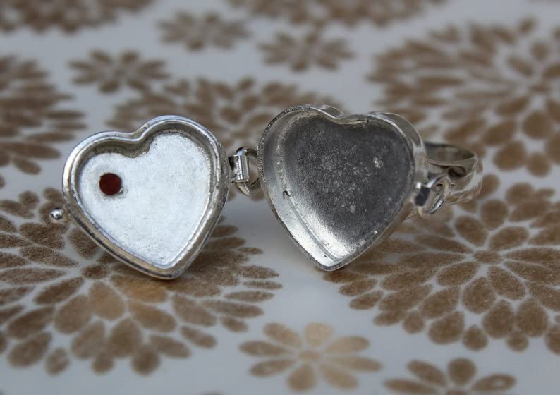 Handmade 925 Sterling Silver Garnet Poison Box Ring - Openable Statement Jewelry for Women, Unique Gift for Her - Perfect for Mother's Day, Valentine's Day & Special Occasions