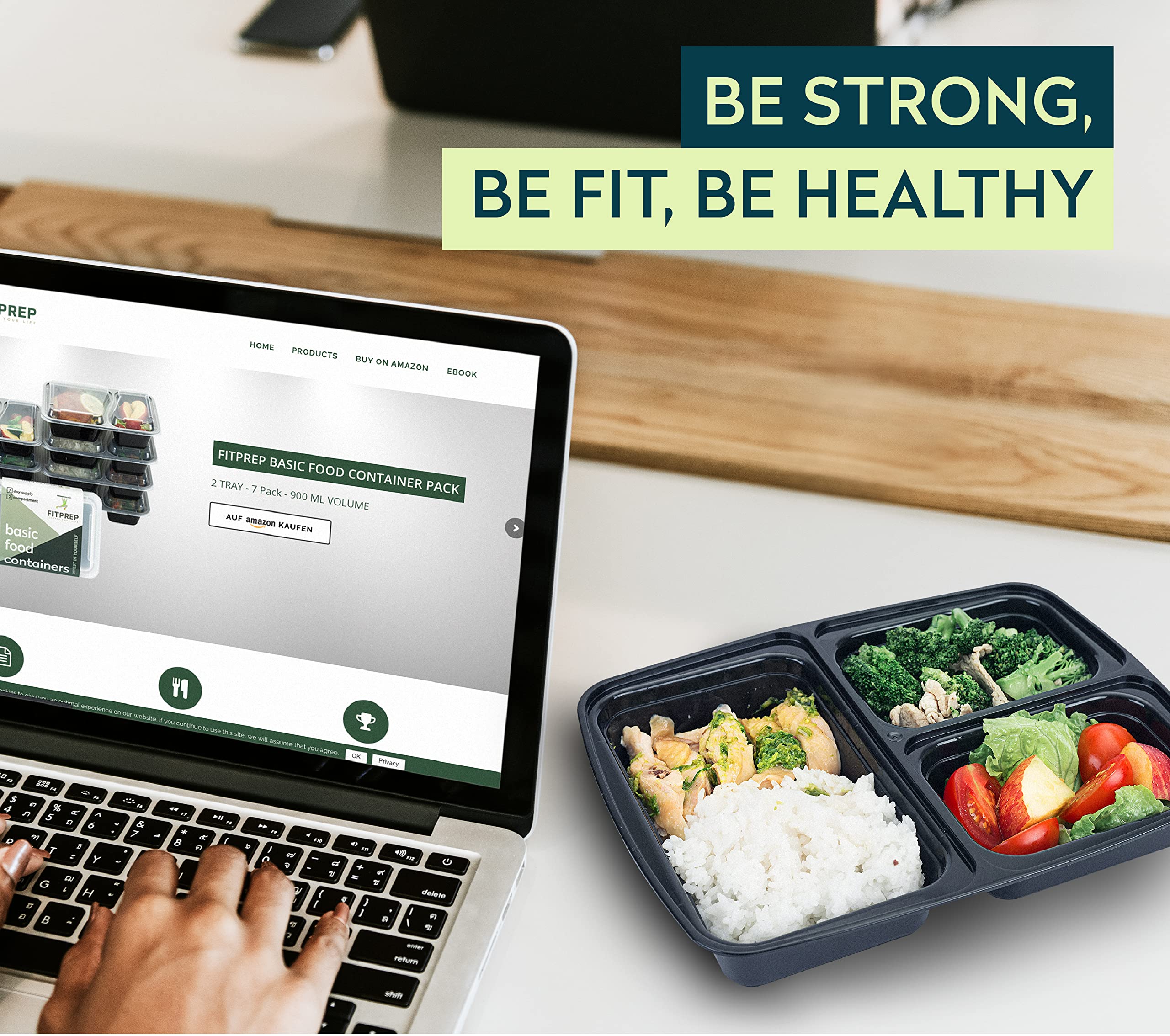 FITPREP® 10-Pack Reusable Meal Prep Containers - 28 oz BPA-Free Plastic Food Storage with Airtight Lids - Microwave, Freezer & Dishwasher Safe - Stackable for Easy Organization - Perfect for Meal Prepping, Leftovers & On-the-Go Lunches