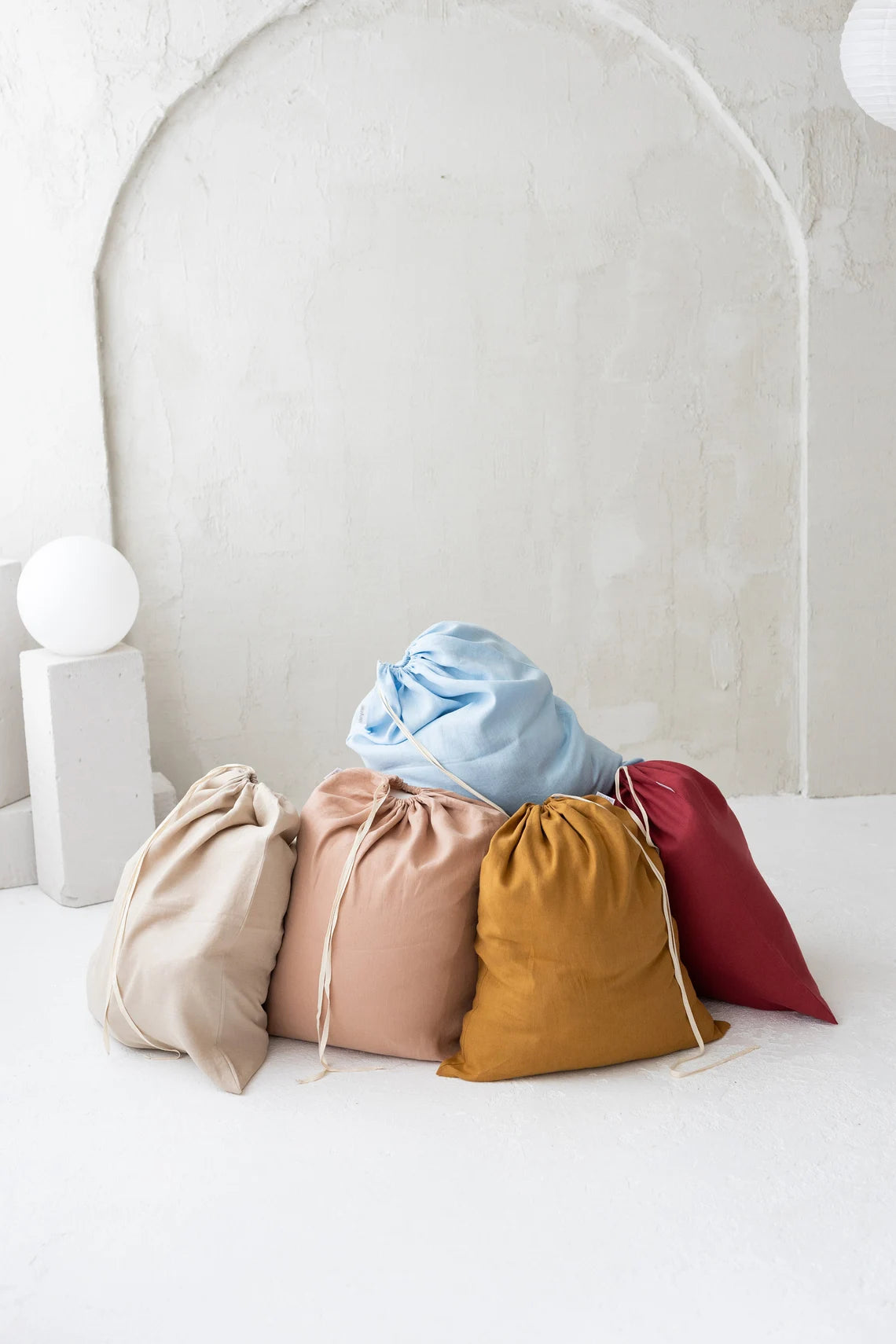 Natural Linen Laundry Bag - Eco-Friendly Washable Hamper for Clothes & Delicates - Perfect for Home, Dorm, Travel & Gym Organization