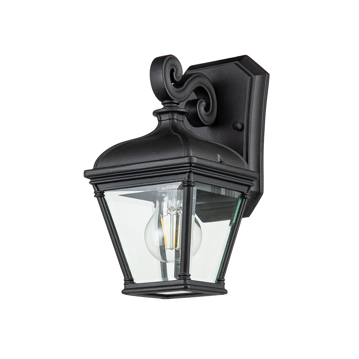 Bayview Small/Medium/Large Wall Lantern - Black Finish Outdoor Lighting for Porch, Patio & Garden Decor