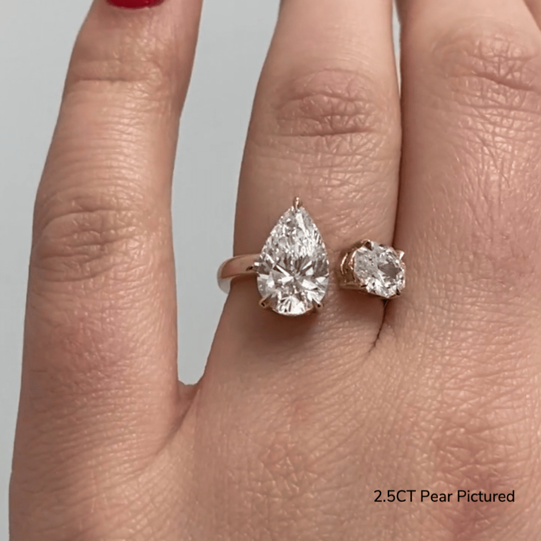 Pear & Lucky Gap Ring - Elegant Stackable Minimalist Jewelry for Women, Perfect for Everyday Wear, Gifts & Special Occasions