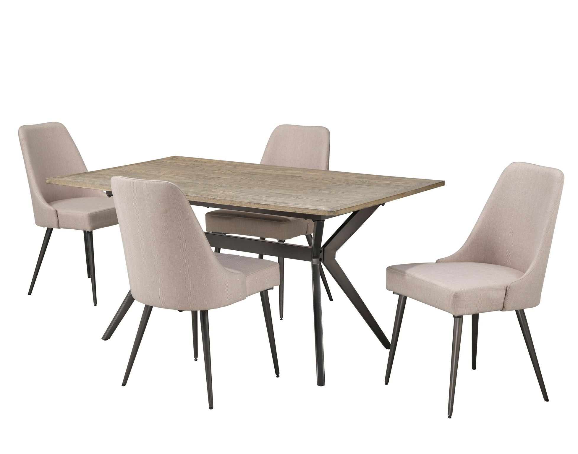 5 Piece Dining Set - Modern Beige Kitchen Table & Chairs for Small Spaces | Perfect for Apartments, Breakfast Nooks & Cozy Family Meals