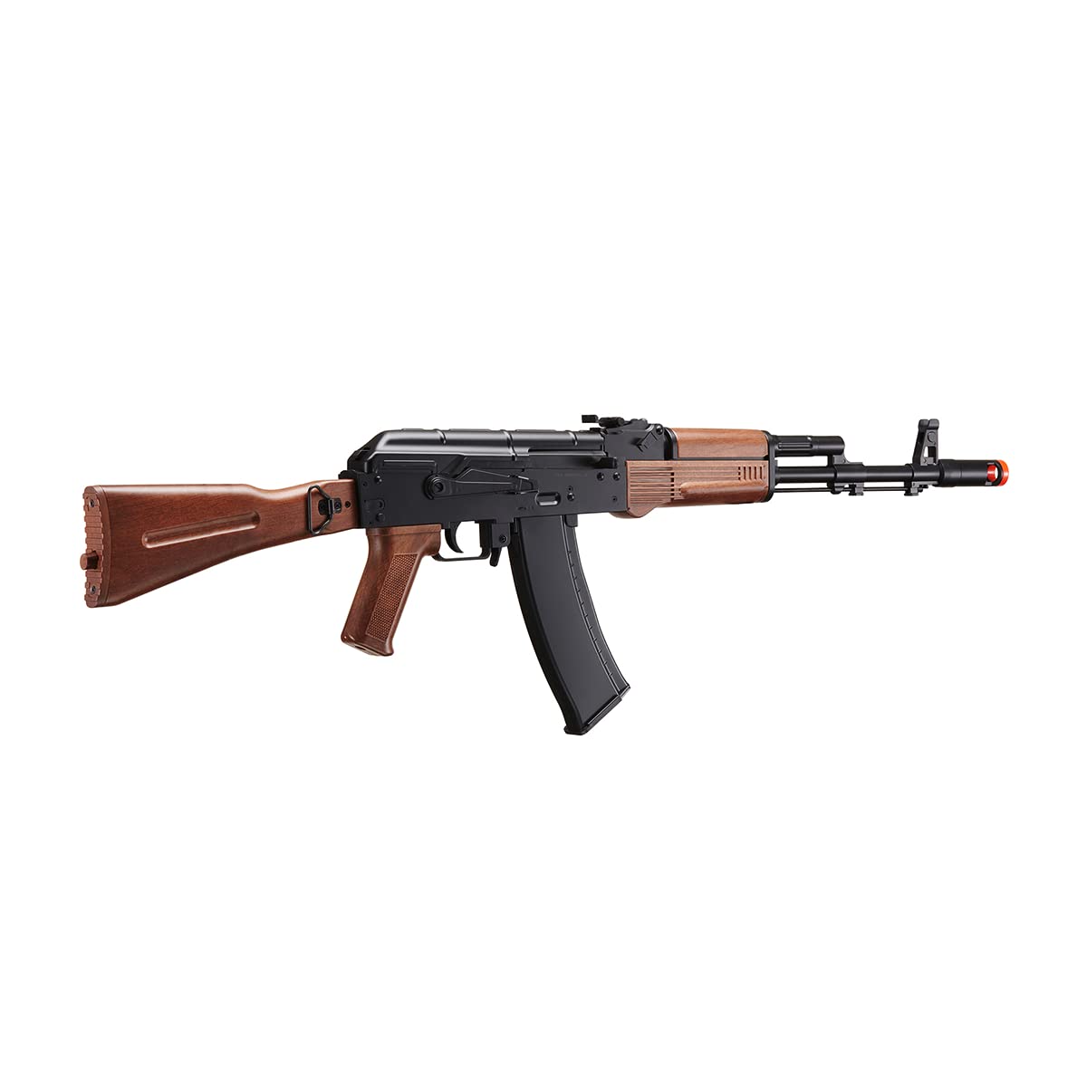 Classic AK Airsoft Foldable Stock Lightweight AK-74 AEG Rifle - Black & Wood Finish | Perfect for Tactical Training, Airsoft Battles & Military Simulation Games