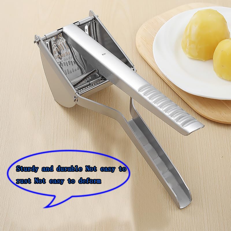 Premium Potato Ricer & Masher - Heavy Duty Stainless Steel Kitchen Tool for Perfect Mashed Potatoes, Purees & Baby Food | Ergonomic Non-Slip Handle | Ideal for Home Cooking, Restaurants & Meal Prep