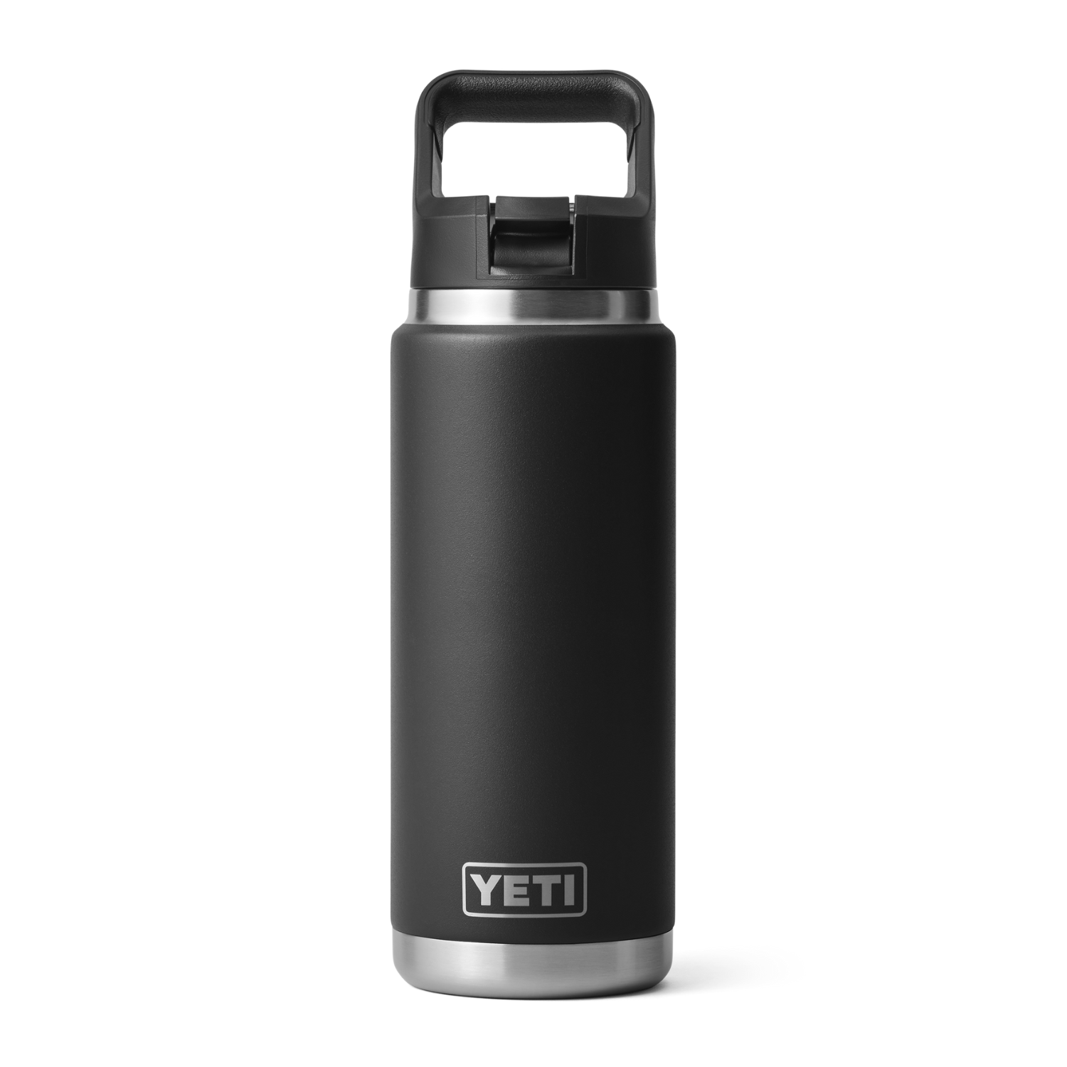 Yeti Rambler 26oz Stainless Steel Straw Water Bottle - Vacuum Insulated, Leakproof, BPA-Free - Perfect for Hiking, Gym & Outdoor Adventures (Black)