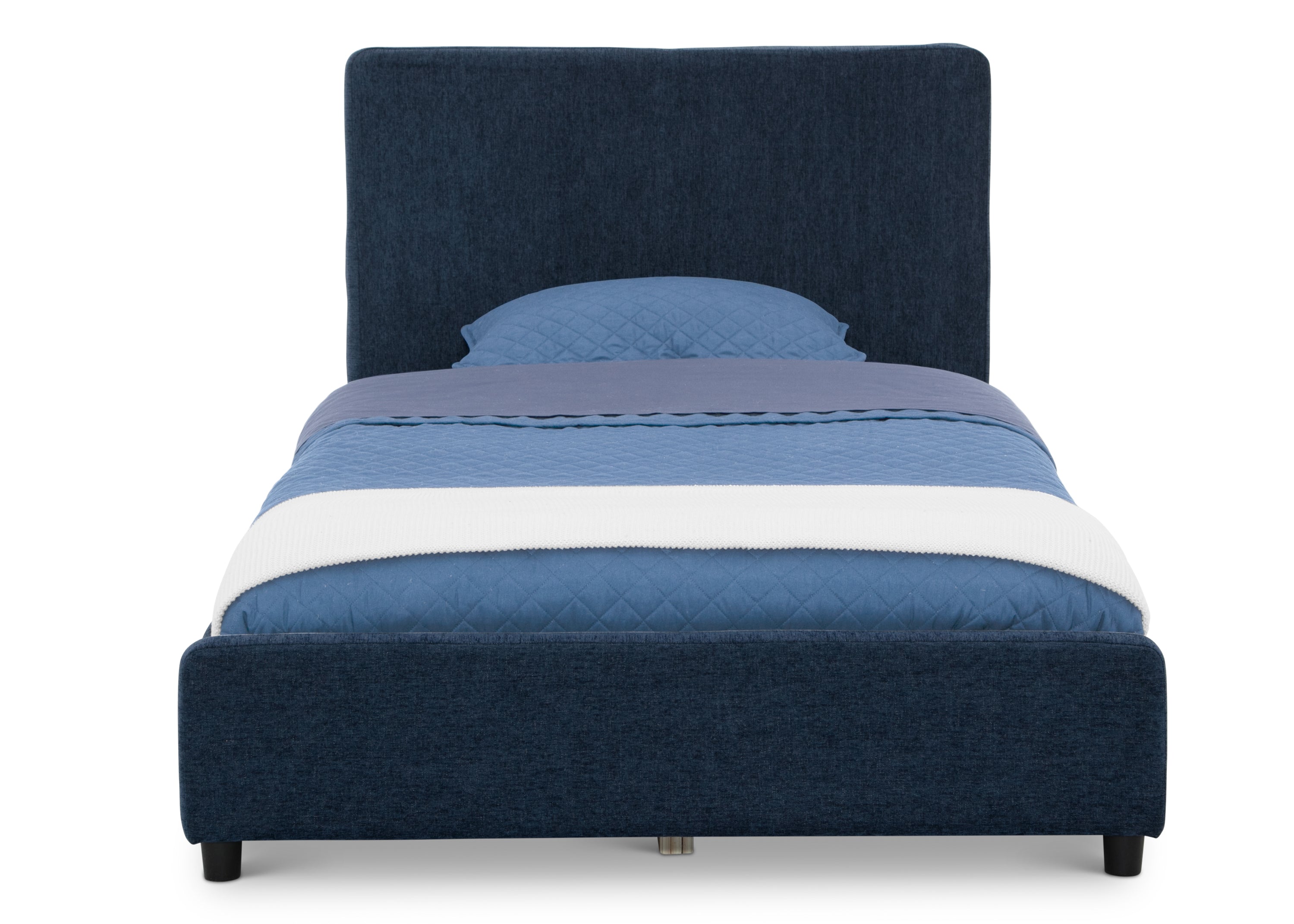 Upholstered Twin Bed with Headboard - Soft Fabric Bed Frame for Kids & Teens - Perfect for Bedrooms, Dorms & Guest Rooms