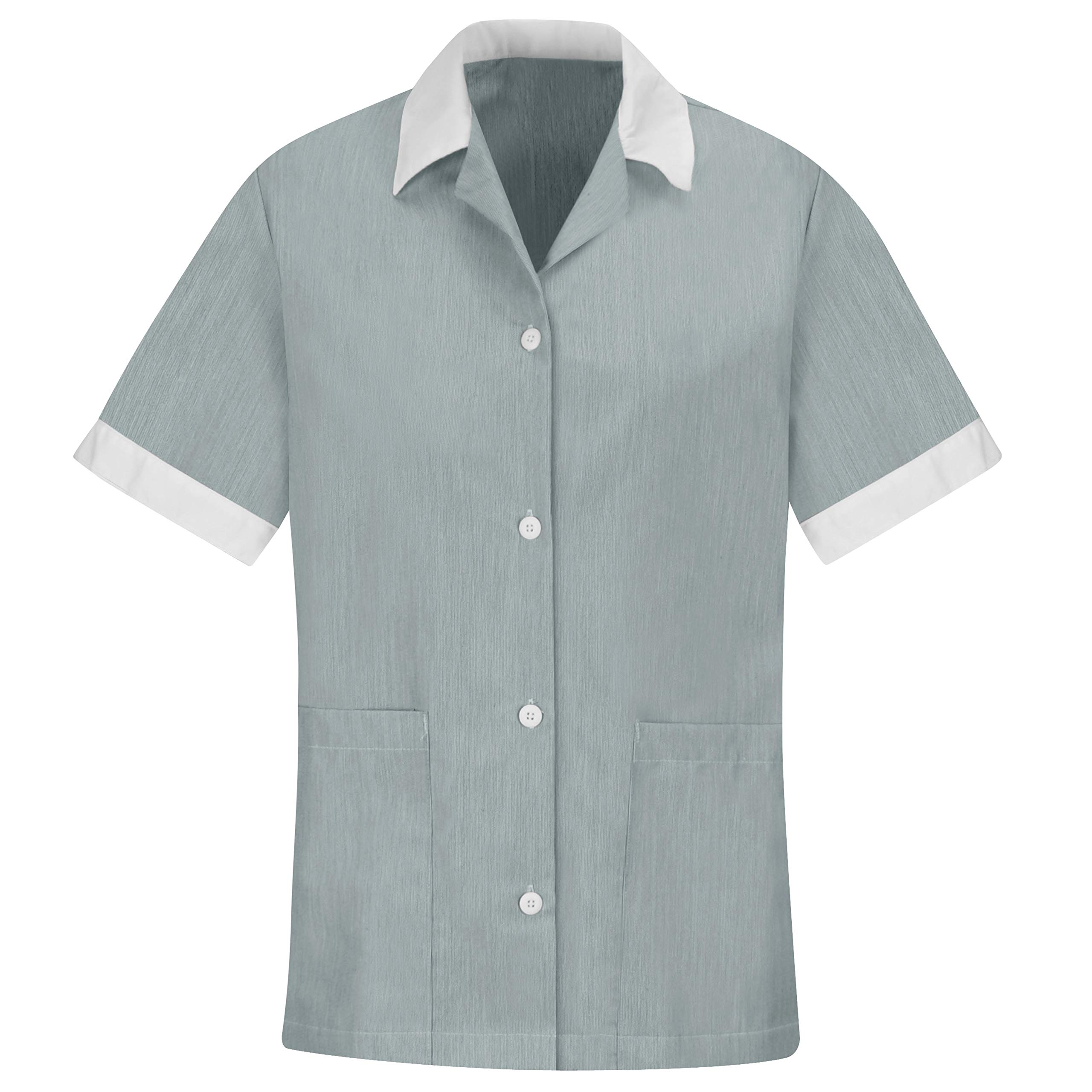 Red Kap Women's Single Breasted Tunic Shirt - Comfortable Workwear Top for Nurses, Chefs & Professionals - Perfect for Healthcare, Food Service & Office Jobs