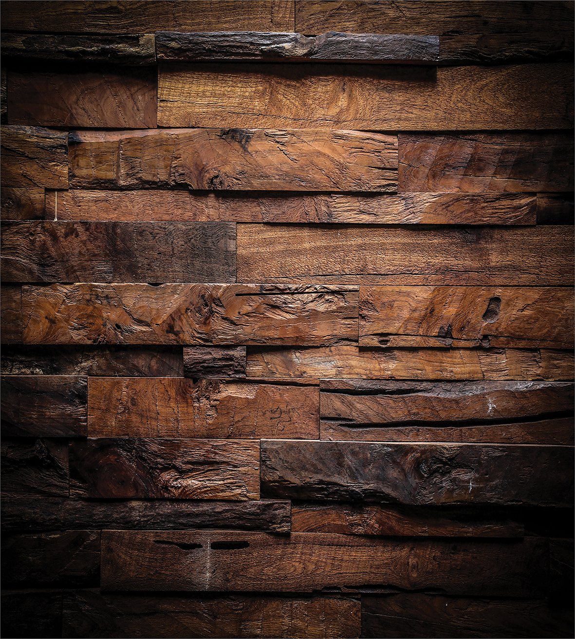 Ambesonne Chocolate Brown Duvet Cover Set - King Size 3 Piece Bedding with 2 Pillow Shams, Rustic Dark Timber Texture & Hardwood Carpentry Design for Cozy Country Bedroom Decor | Perfect for Farmhouse, Lodge or Cabin Style Homes
