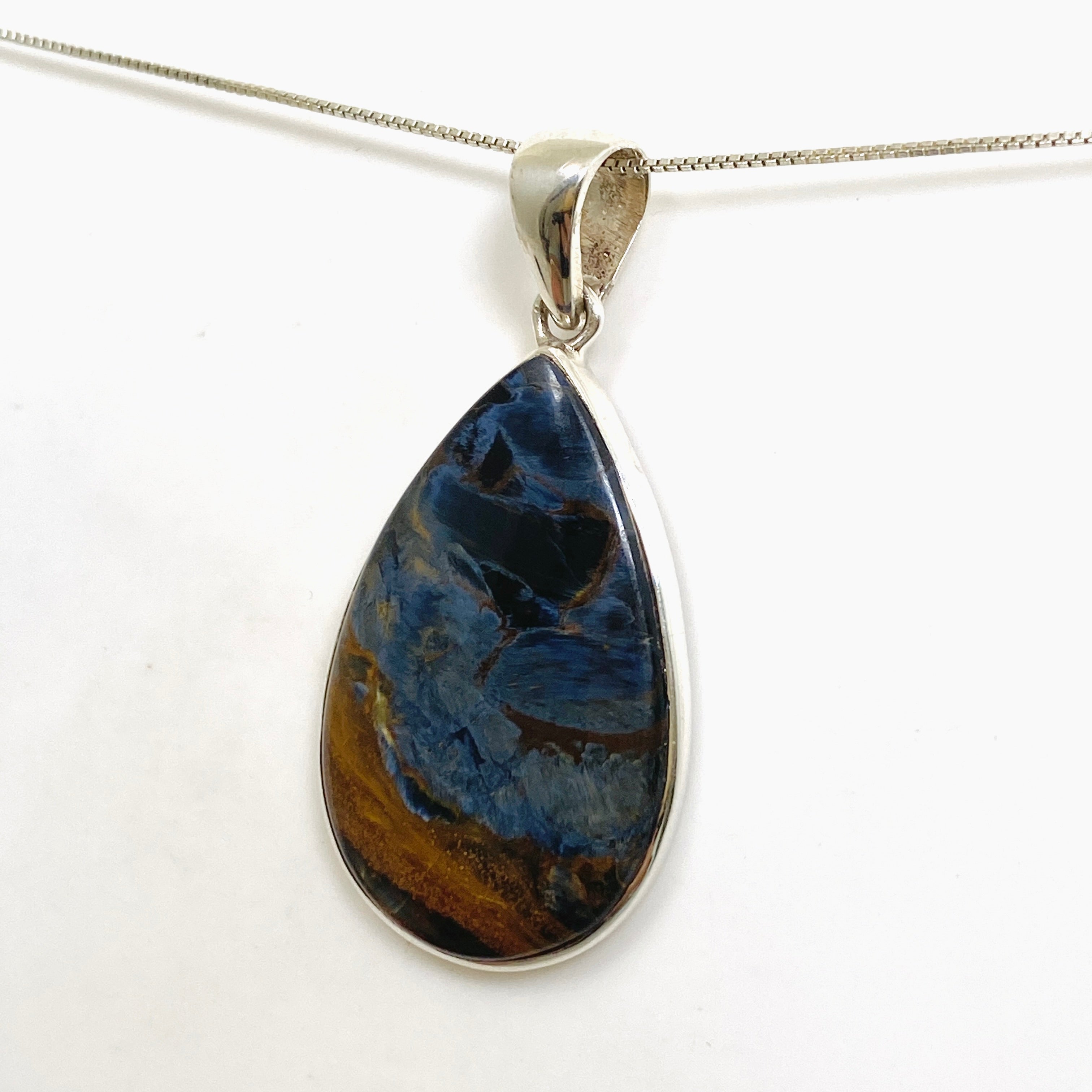 Natural Pietersite Teardrop Cabochon Pendant PPGJ1063 - Handmade Gemstone Jewelry for Women, Gift for Her - Perfect for Meditation, Energy Healing & Spiritual Practices