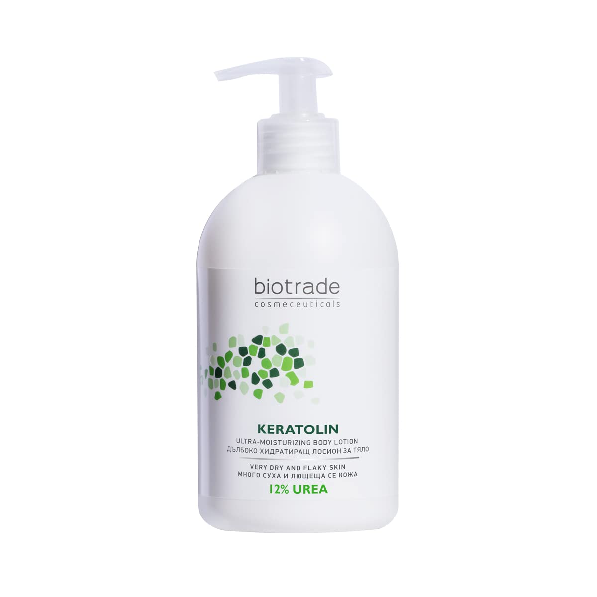 Keratolin Hydrating Body Lotion with 12% Urea - Moisturizing Dry Skin Treatment for Rough Elbows, Knees & Feet - Perfect for Daily Hydration & Cracked Skin Care