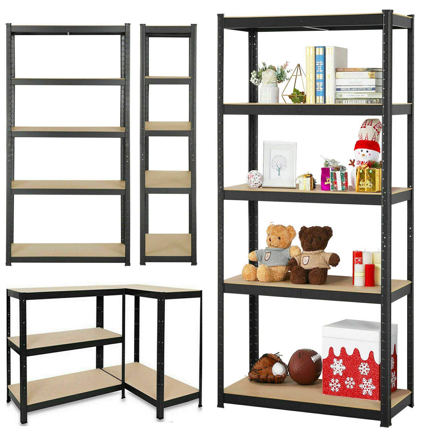 5-Tier Heavy Duty Metal Storage Shelves - 35