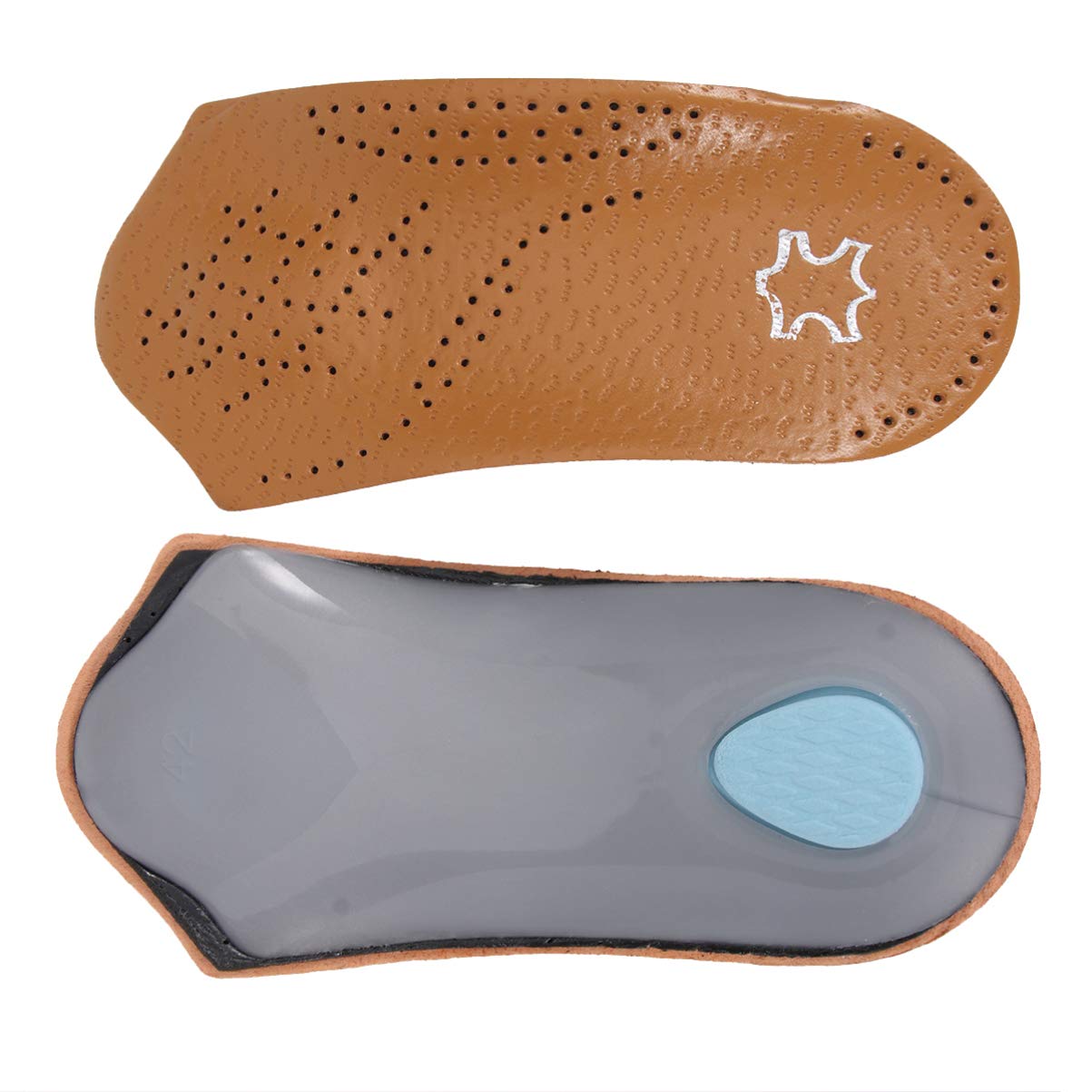 EXCEART 3/4 Arch Support Insoles for Fallen Arches - Thin Half Shoe Inserts for Men & Women - Low Arch & Flat Foot Relief - Perfect for Running, Walking & Work Shoes