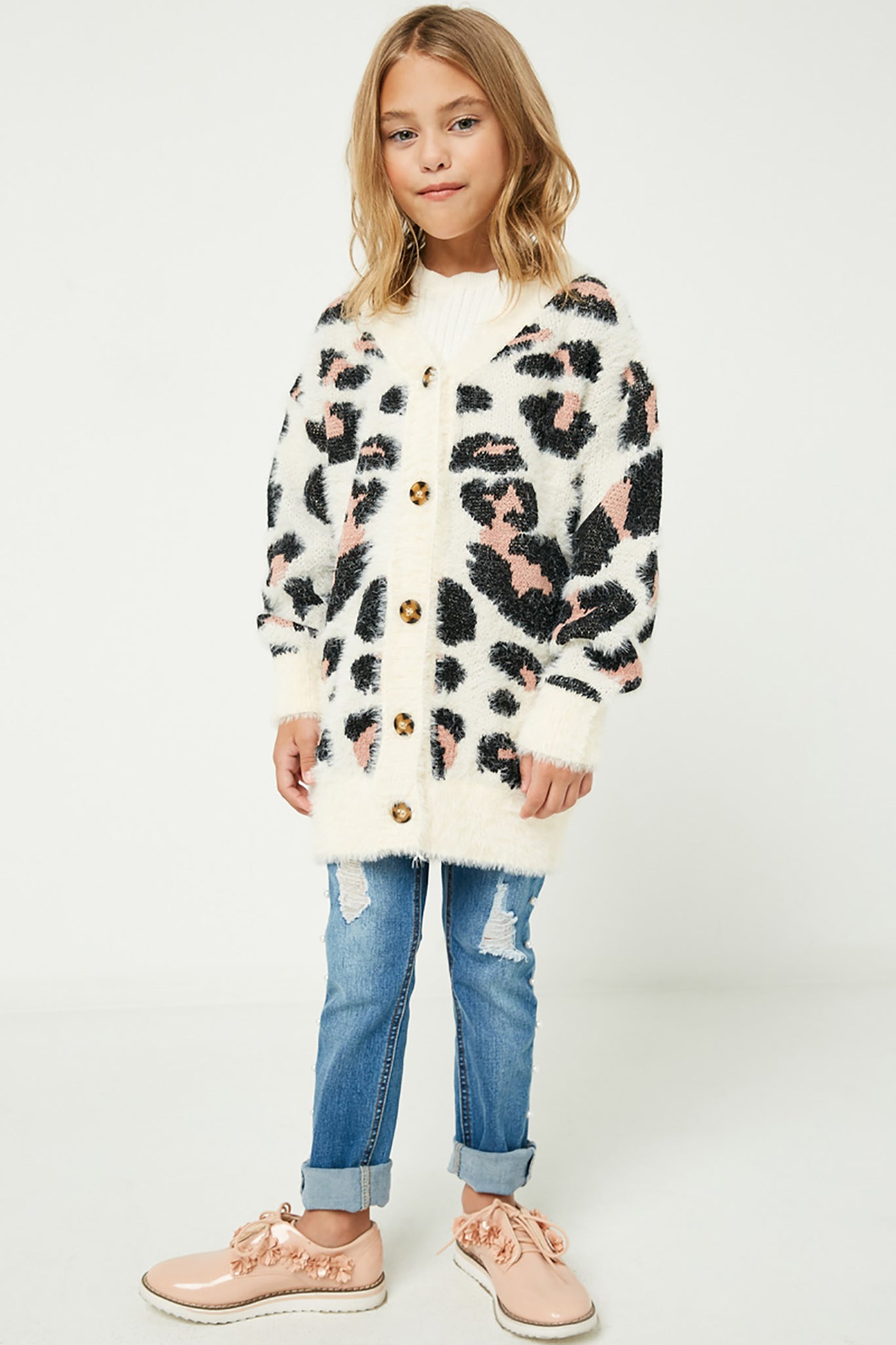 Soft Fuzzy Leopard Print Sweater for Women - Cozy Winter Pullover for Casual Outfits & Lounge Wear