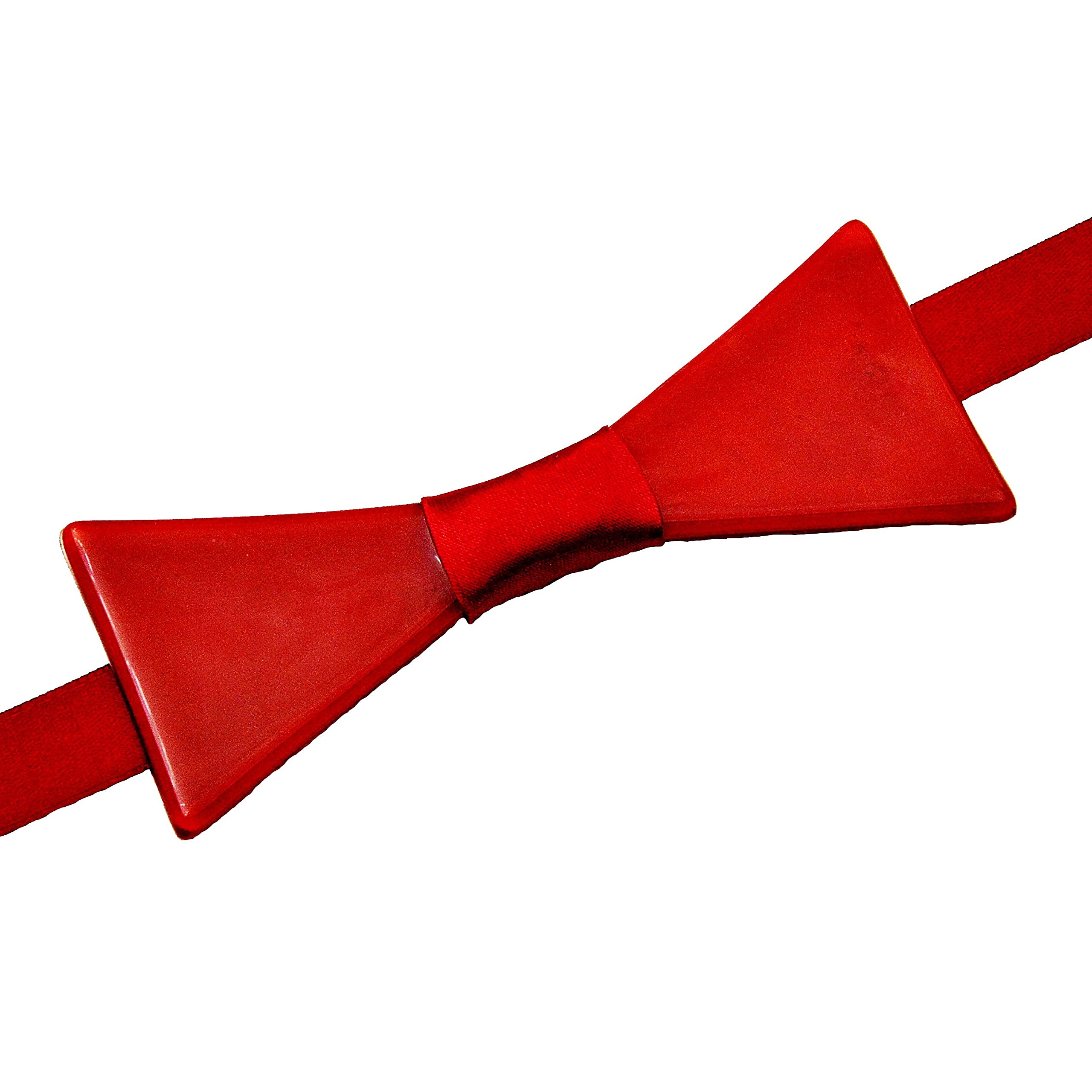 Handmade Red Bow Tie with Czech Glass Accents - Premium Satin Ribbon for Weddings, Prom, Formal Events & Special Occasions