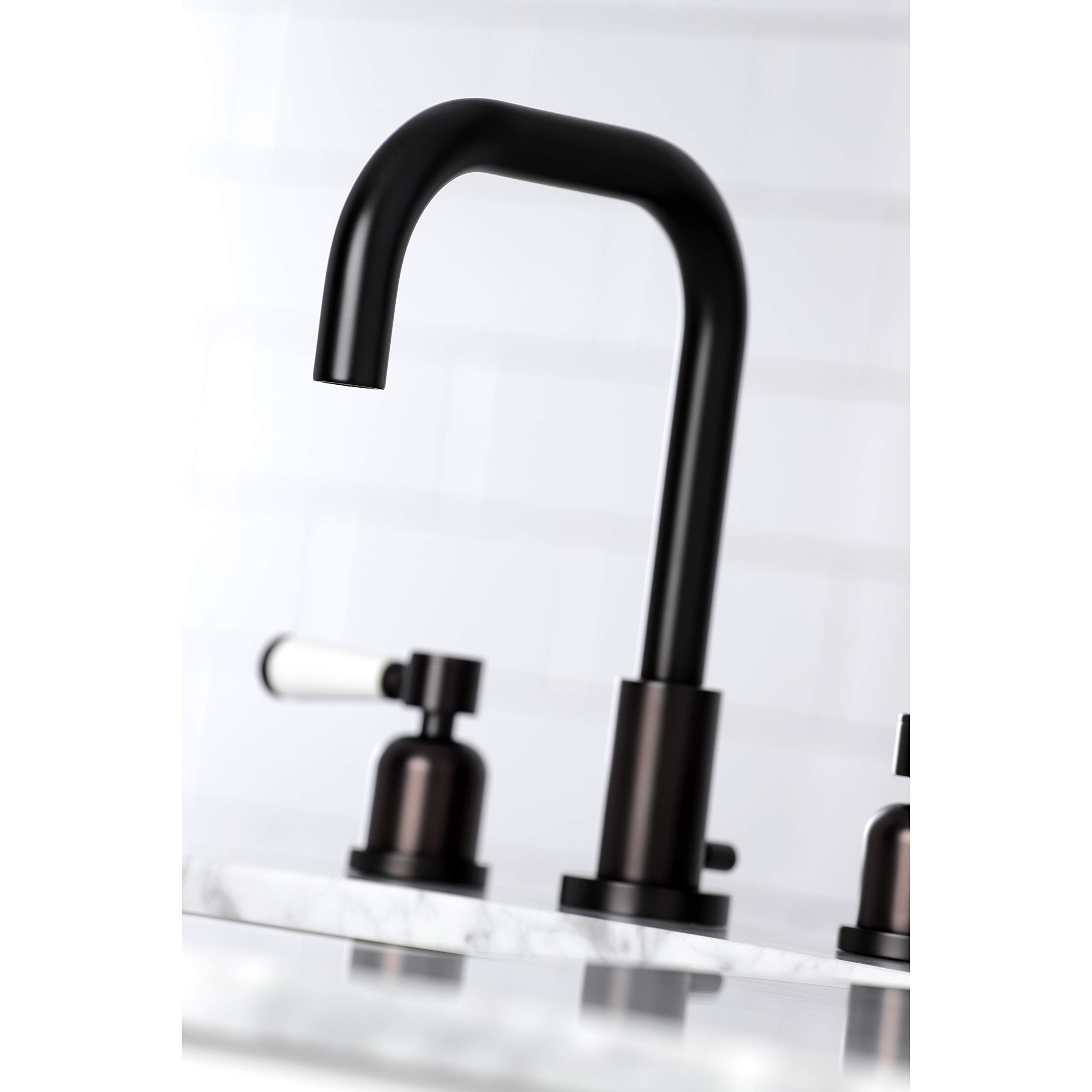 Kingston Brass FSC8935DPL Paris Widespread Bathroom Faucet - Oil Rubbed Bronze Finish, 11.06 x 6.81 x 9.5 Inches - Perfect for Modern Bathroom Vanities and Powder Rooms