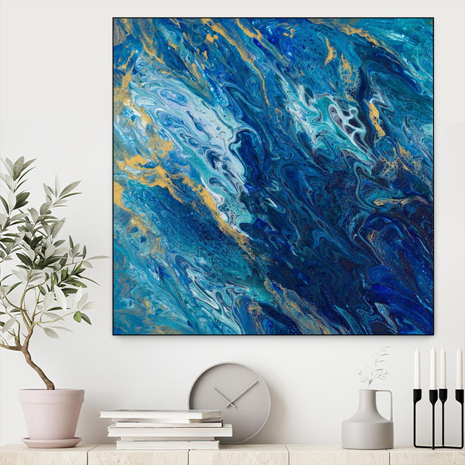 Blue Marble - Premium Decorative Stone for Home & Garden Decor | Perfect for Landscaping, Aquariums, and DIY Crafts