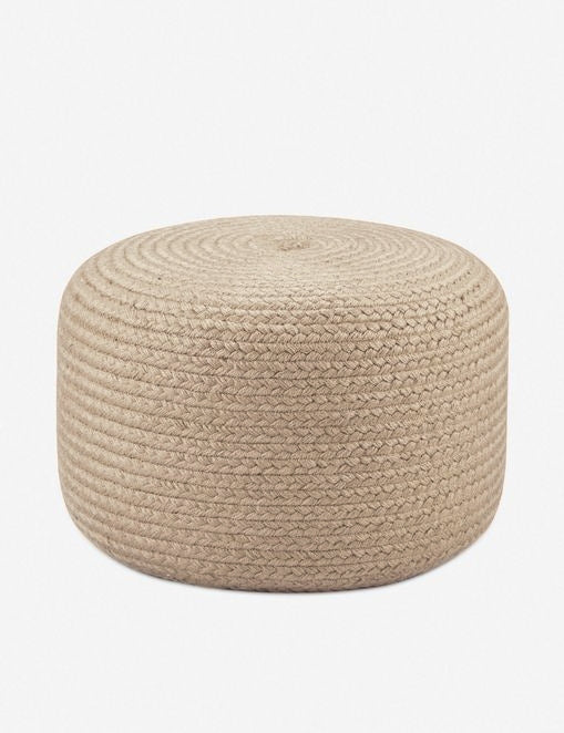 Bowen Indoor Outdoor Pouf - Waterproof & Durable Ottoman for Patio, Garden, Living Room - Perfect for Relaxing & Extra Seating