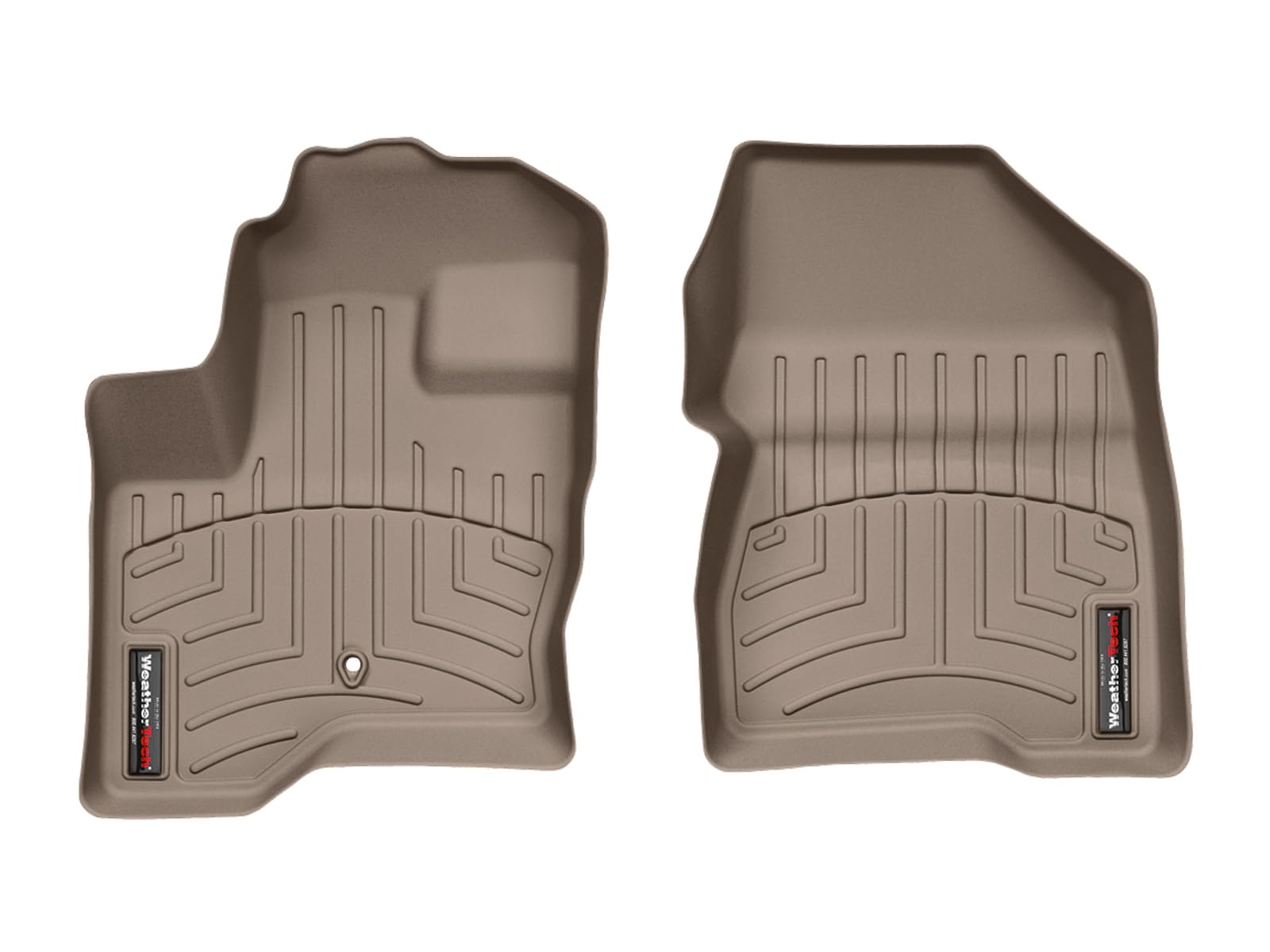 WeatherTech Custom Fit All-Weather Floor Mats for Lincoln MKT & Ford Flex - 1st Row Front Seat Liners (452081) Tan - Perfect for Road Trips, Daily Commutes & Winter Protection