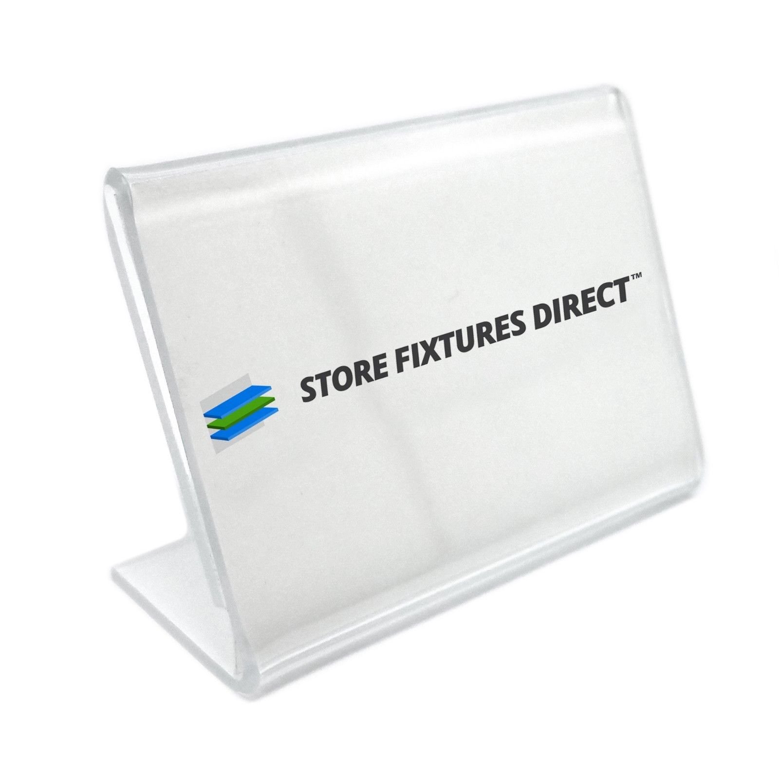 Small Acrylic L-Shaped Countertop Sign Holder - 2.5