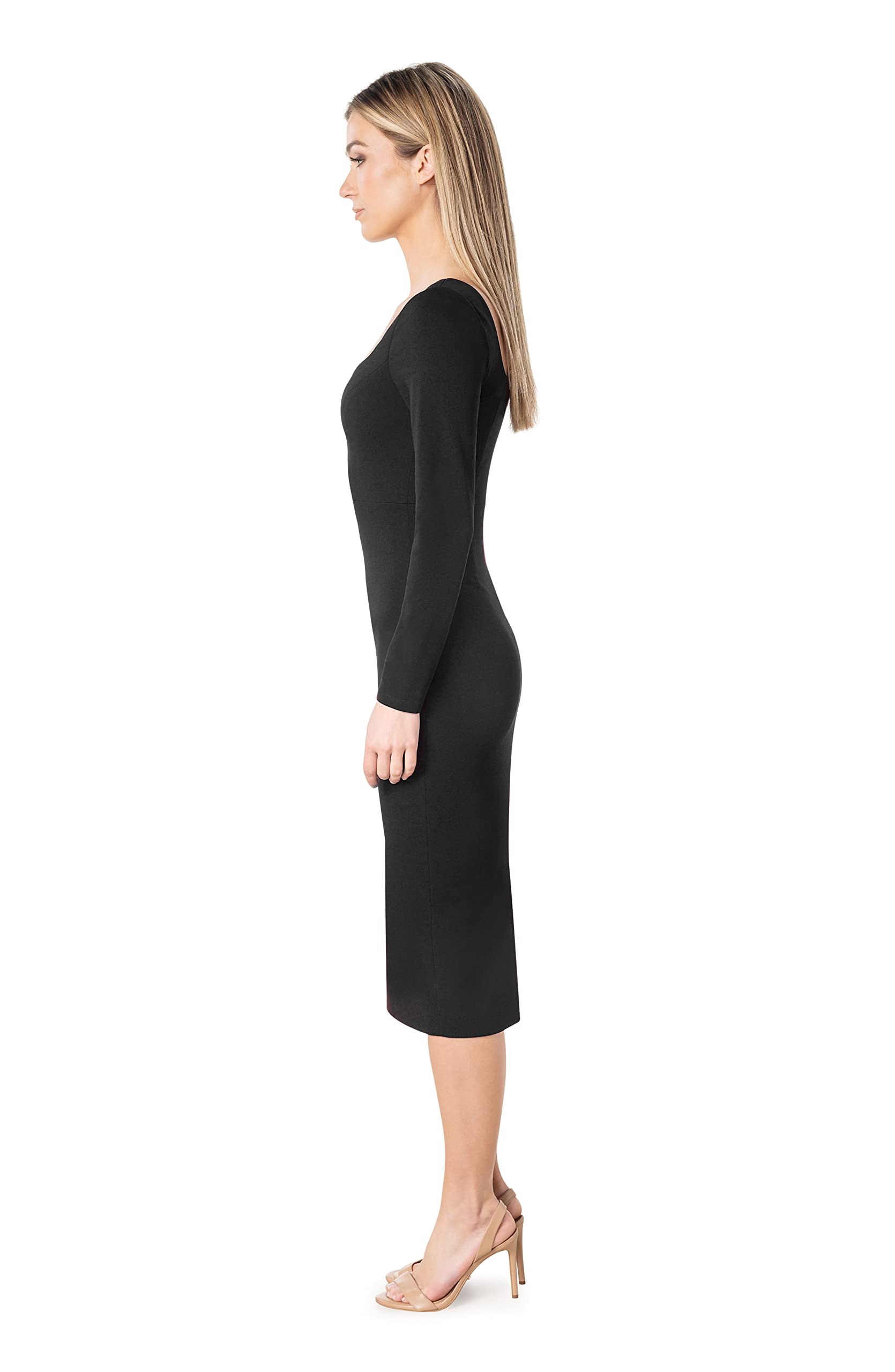 Dress the Population Women's Sonia Bodycon Knee-Length Dress - Slim Fit Party Cocktail Dress for Night Out, Date Night & Special Occasions