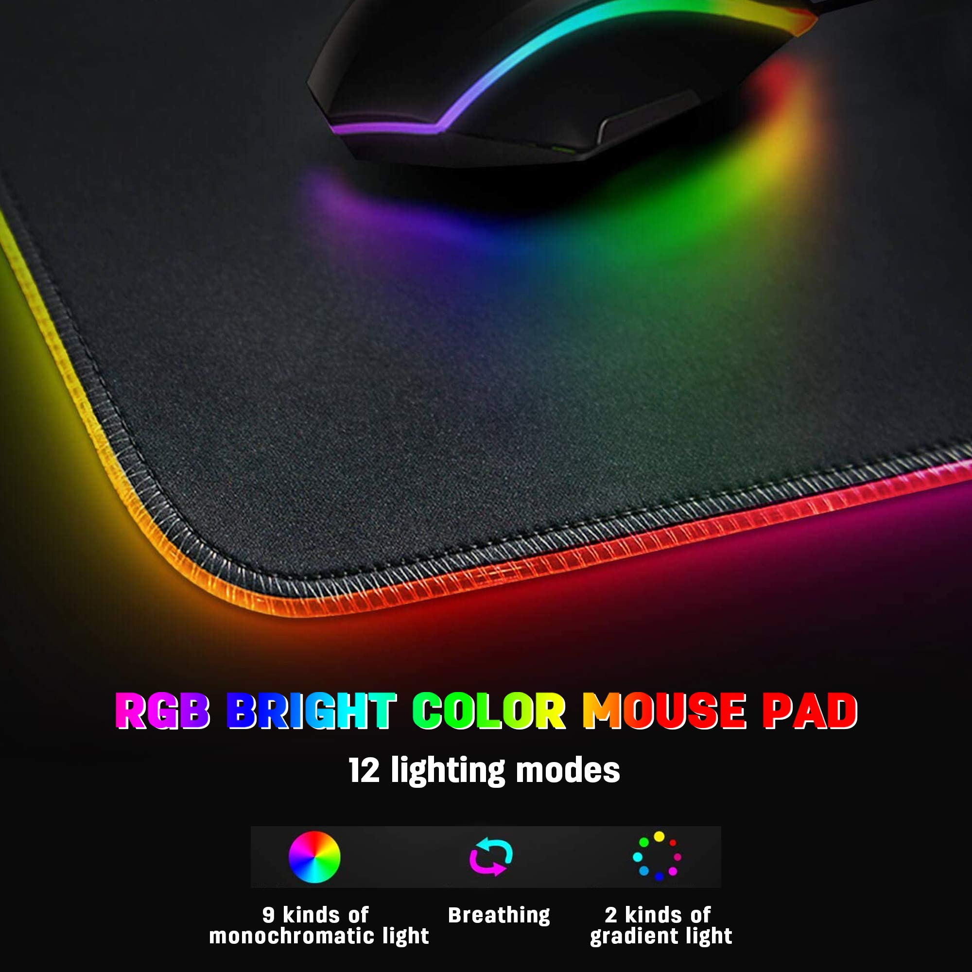 DORRISO RGB Large Gaming Mouse Pad 800x300x3mm, Waterproof Non-Slip Desk Mat for PC Computer - Professional Gamer Mousepad (Blue) - Perfect for Gaming, Office Work & Home Use