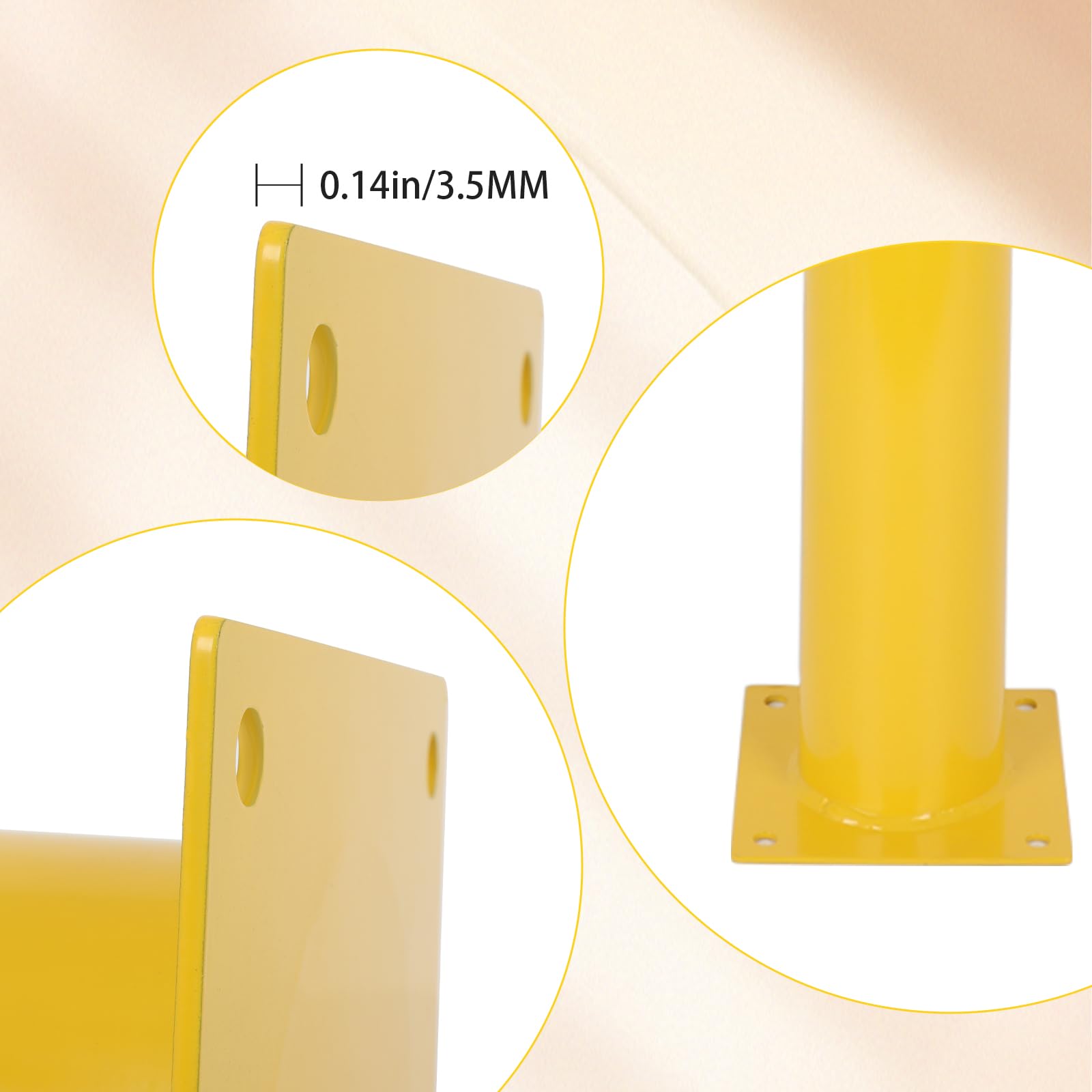 Yellow Steel Safety Bollard 48