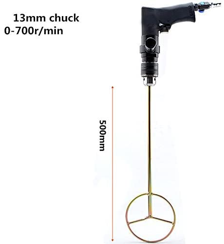 Portable Pneumatic Mixer Agitator 0-700RPM - Explosion-Proof Paint Ink Mixing Tool with 13mm Chuck - Ideal for Industrial Paint Mixing, Ink Blending, and Chemical Processing