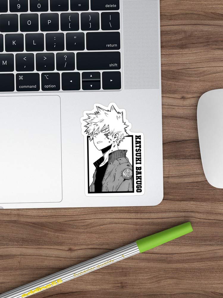 3-Pack Bakugo Katsuki Stickers - Boku no Hero Academia Anime Vinyl Decals for Laptop, Phone, Car, Guitar & Fridge | Funny Anime Stickers for Fans, School Supplies & Home Decor