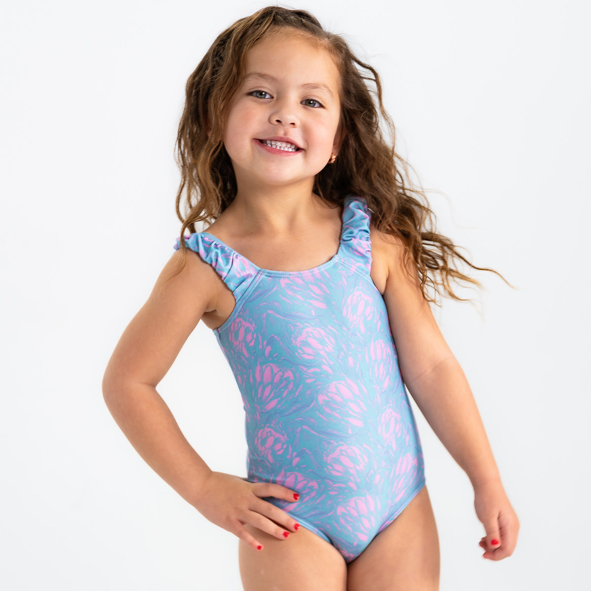 Puffy Sleeve One Piece Swimsuit for Girls - Trendy Ruffled Bathing Suit for Beach, Pool & Summer Vacations