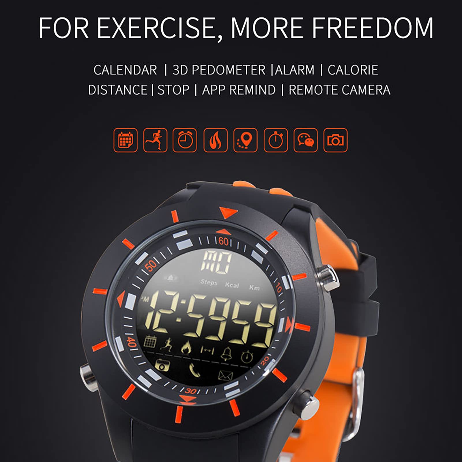 Smart Watch for Men - Multifunctional Fitness Tracker with Pedometer, Waterproof Sports Watch, Calendar & Heart Rate Monitor - Perfect for Running, Gym & Outdoor Activities