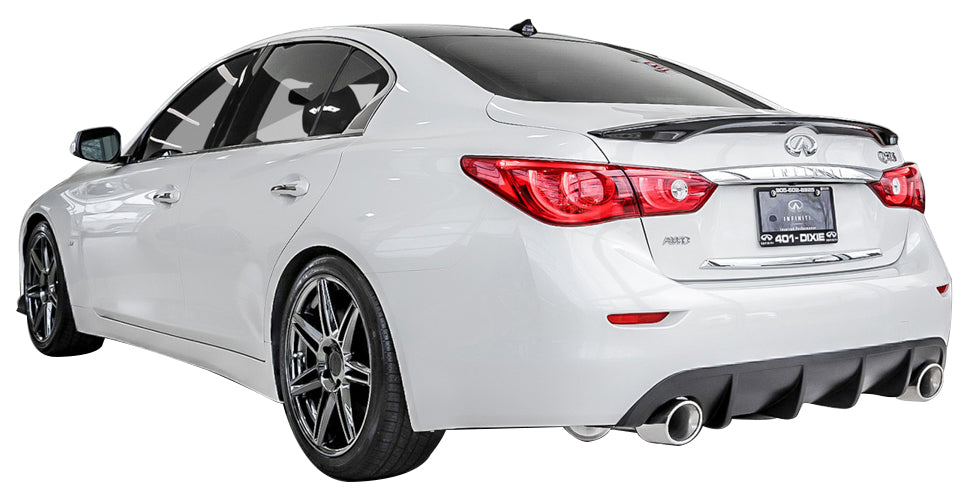 2014-2017 Infiniti Q50 Rear Diffuser - Matte Black Performance Upgrade | KB11222MB | Enhance Your Car's Aerodynamics & Style