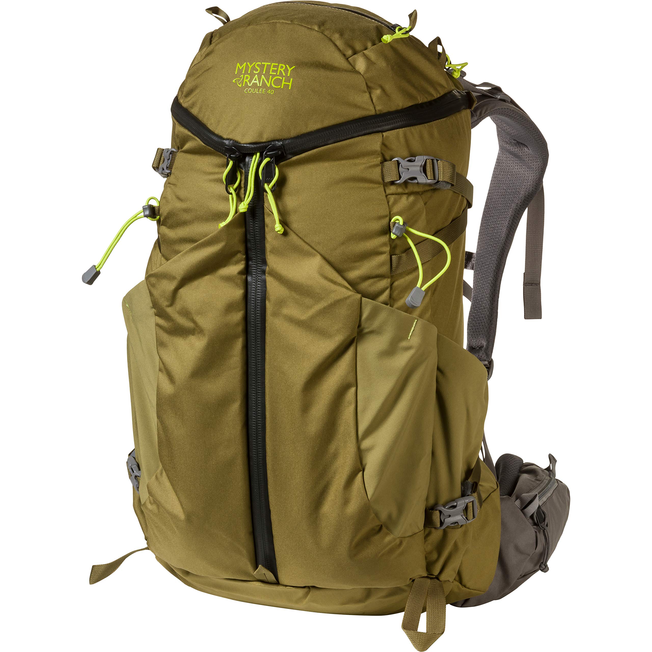 Mystery Ranch Coulee 40 Backpack - Lightweight Hiking Daypack with Built-in Hydration Sleeve, Lizard Color, S/M Size - Perfect for Outdoor Adventures, Camping & Travel