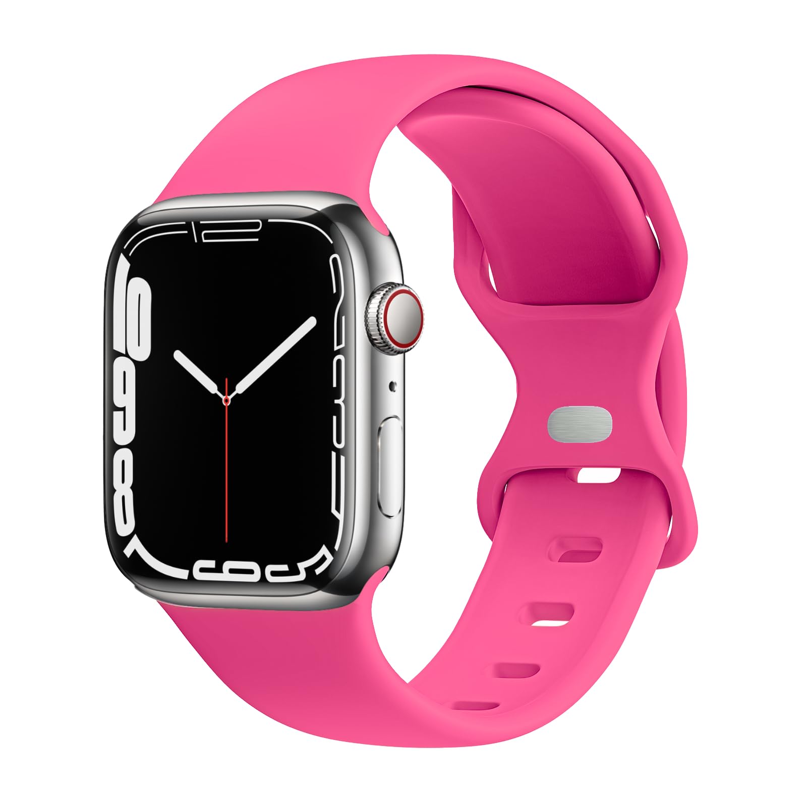 Premium Soft Silicone Sport Band Compatible with Apple Watch 38mm 40mm 41mm 42mm 44mm 45mm 49mm - Replacement Strap for iWatch Ultra 2/Ultra/SE/Series 9/8/7/6/5/4/3/2/1 - Comfortable Durable Wristband for Women & Men - Perfect for Workouts, Running & Everyday Wear